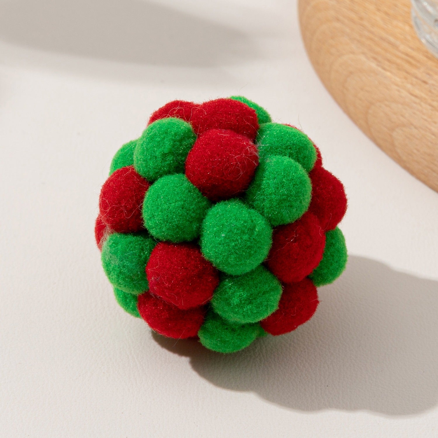 5cm Colorful Plush Pom Pom Cat Toy Balls, Interactive Kitten Chew & Chase Toys for Cats Exercise, Boredom Relief & Teeth Cleaning