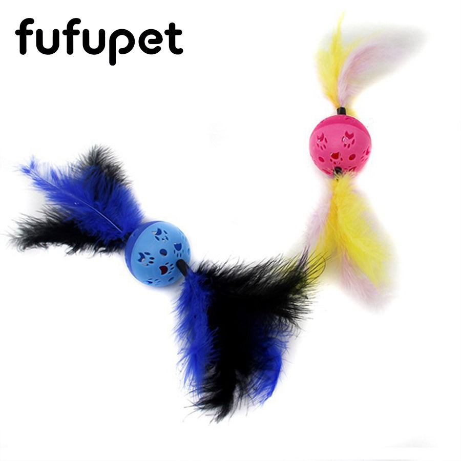 Interactive Feather Bell Ball Cat Toy - Fun Chase & Exercise Toy for Kittens & Adult Cats