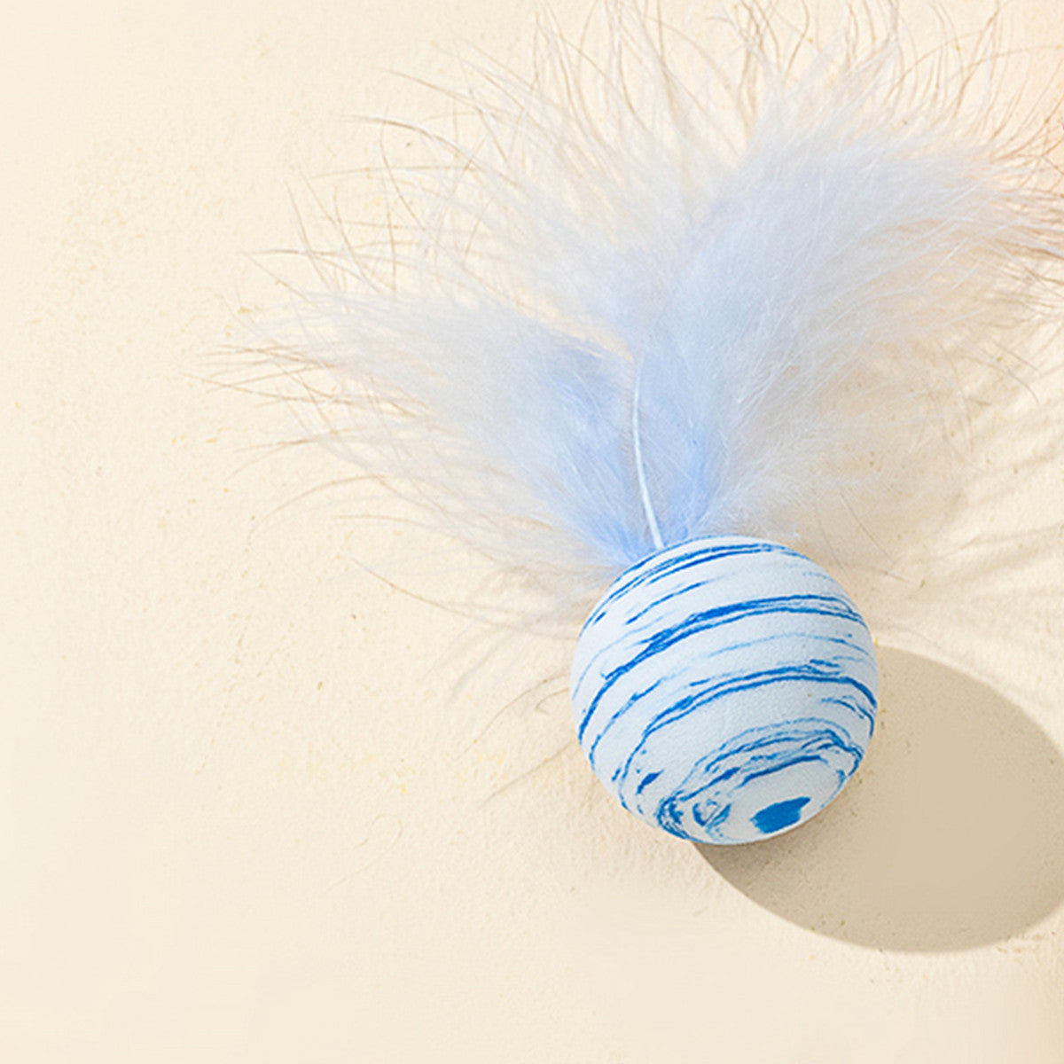 Interactive Feather Space Ball Cat Toy | Durable EVA Ball with Soft Feather for Kitten Play & Hunting Fun