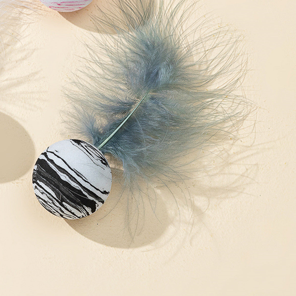 Interactive Feather Space Ball Cat Toy | Durable EVA Ball with Soft Feather for Kitten Play & Hunting Fun