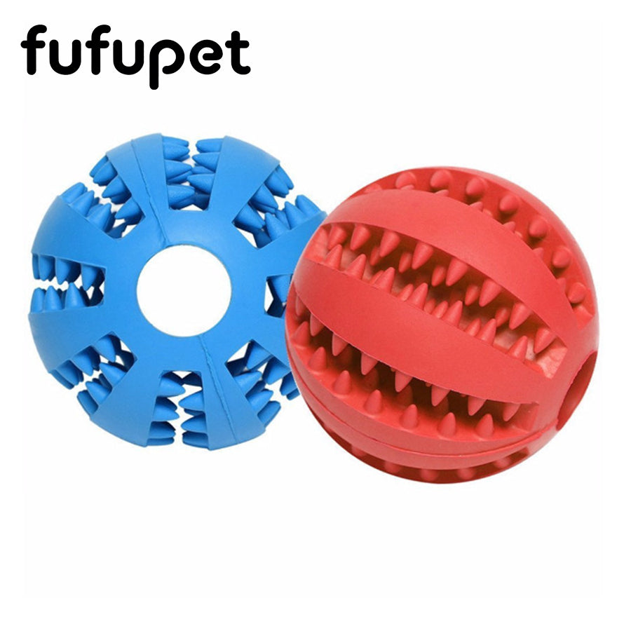 Dog Interactive Puzzle Toy Ball, Rubber Dental Chew Treat Dispenser for Small Medium Large Dogs, Teeth Cleaning Slow Feeder Pet Toy