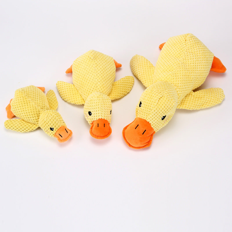 Squeaky Plush Duck Dog Toy, Durable Chew Toy for Small Medium Large Dogs, Interactive Puppy Teething Toy for Boredom & Anxiety Relief