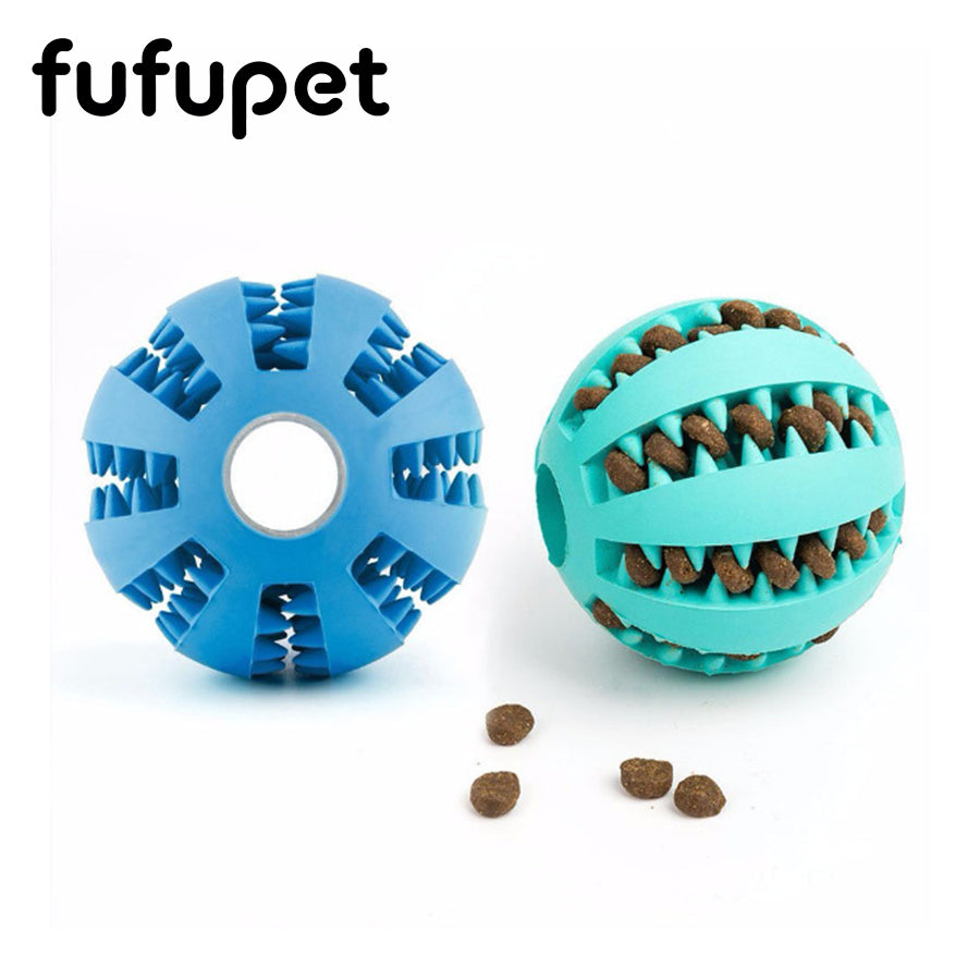 Dog Interactive Puzzle Toy Ball, Rubber Dental Chew Treat Dispenser for Small Medium Large Dogs, Teeth Cleaning Slow Feeder Pet Toy