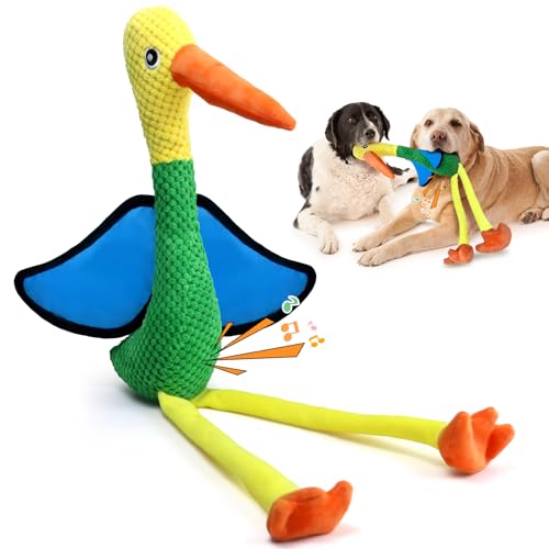 Fuufome Large Squeaky Dog Toys- Plush Dog Toys with Soft Fabric for Small, Medium, and Large Dogs Daily Companionship, Training Reward Gift - Colorful