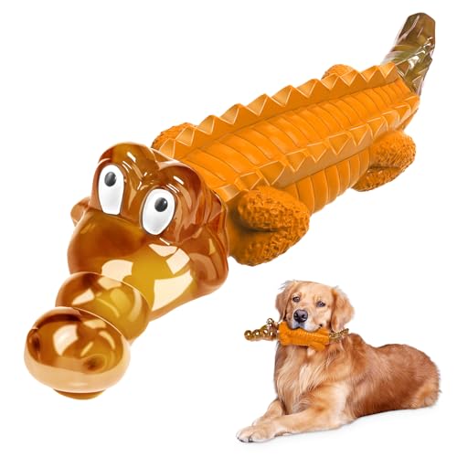 Jeefome Dog Toys for Aggressive Chewers - Tough,Indestructible Dog Chew Toys for Large, Medium,Small Breed to Keep Them Busy - orange