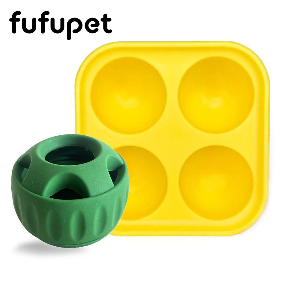 FUFUPET Pupsicle Dog Enrichment Toy | Reusable Fillable Treat Ball for Boredom & Anxiety Relief