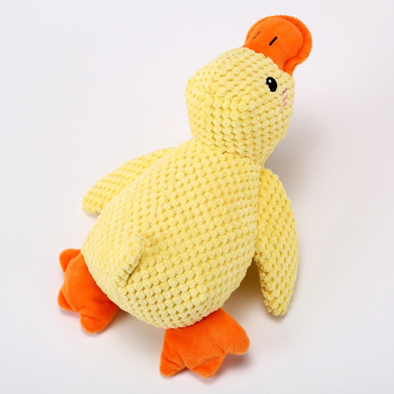 Squeaky Plush Duck Dog Toy, Durable Chew Toy for Small Medium Large Dogs, Interactive Puppy Teething Toy for Boredom & Anxiety Relief