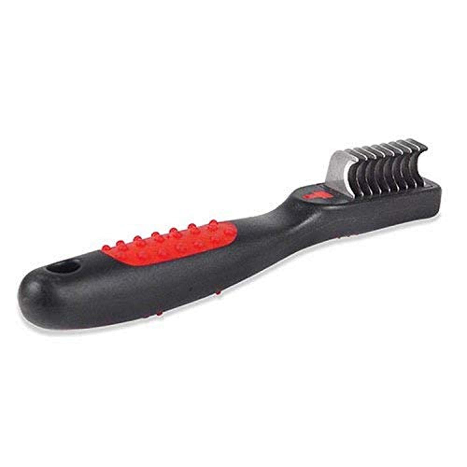 Pets First Professional Pet Mat Remover - Dematting Tool for Grooming Cats & Dogs - Removes Matted Fur, Tangles, Knots, Loose Hair & Dirt - Stainless Steel, Gentle Teeth, Soft Comfort Grip Handle,Blue