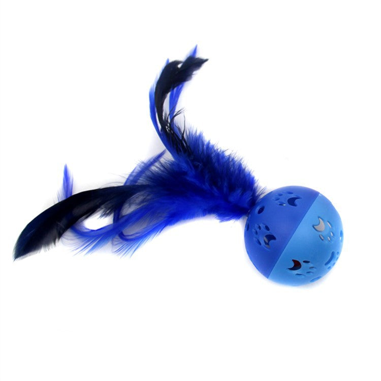 Interactive Feather Bell Ball Cat Toy - Fun Chase & Exercise Toy for Kittens & Adult Cats
