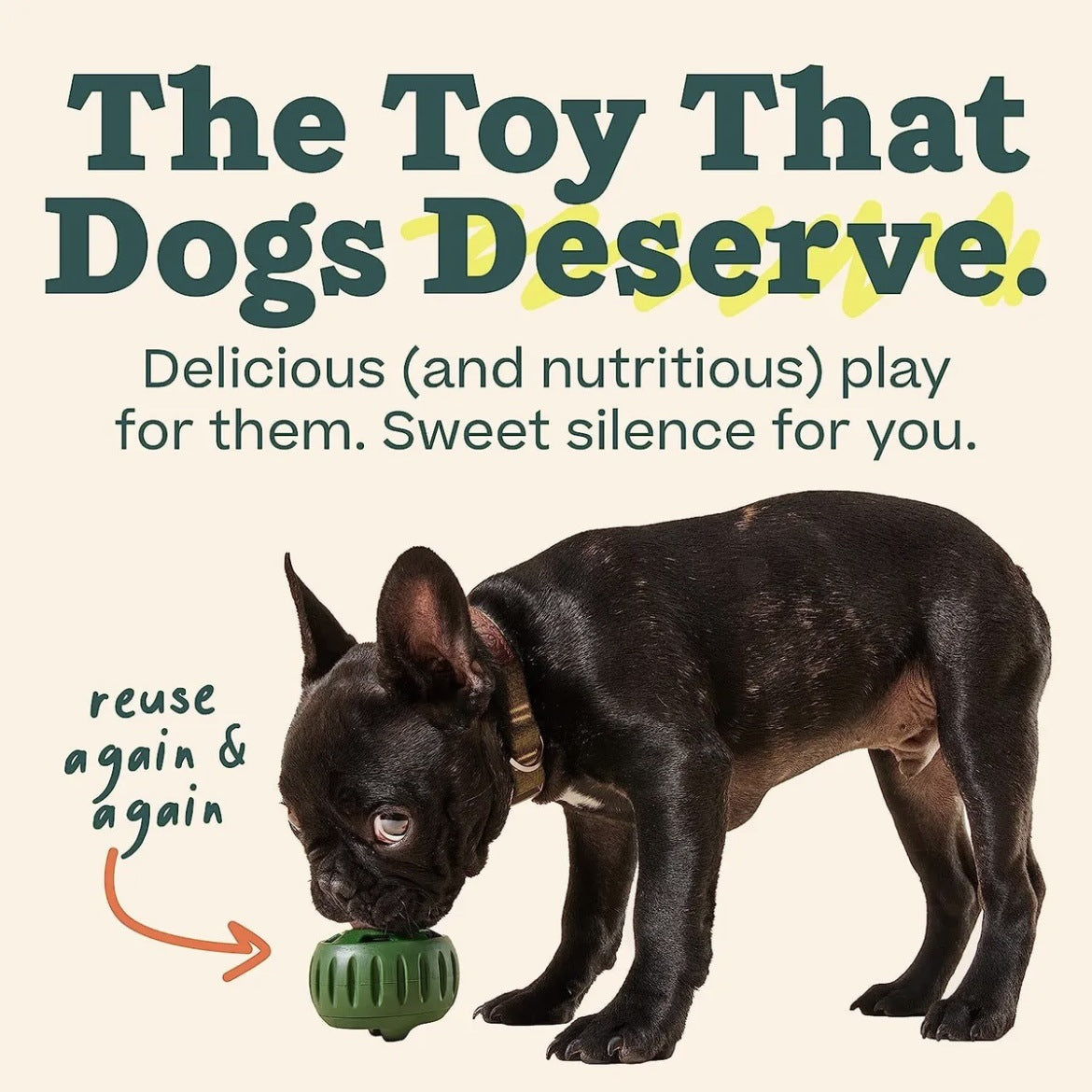 FUFUPET Pupsicle Dog Enrichment Toy | Reusable Fillable Treat Ball for Boredom & Anxiety Relief