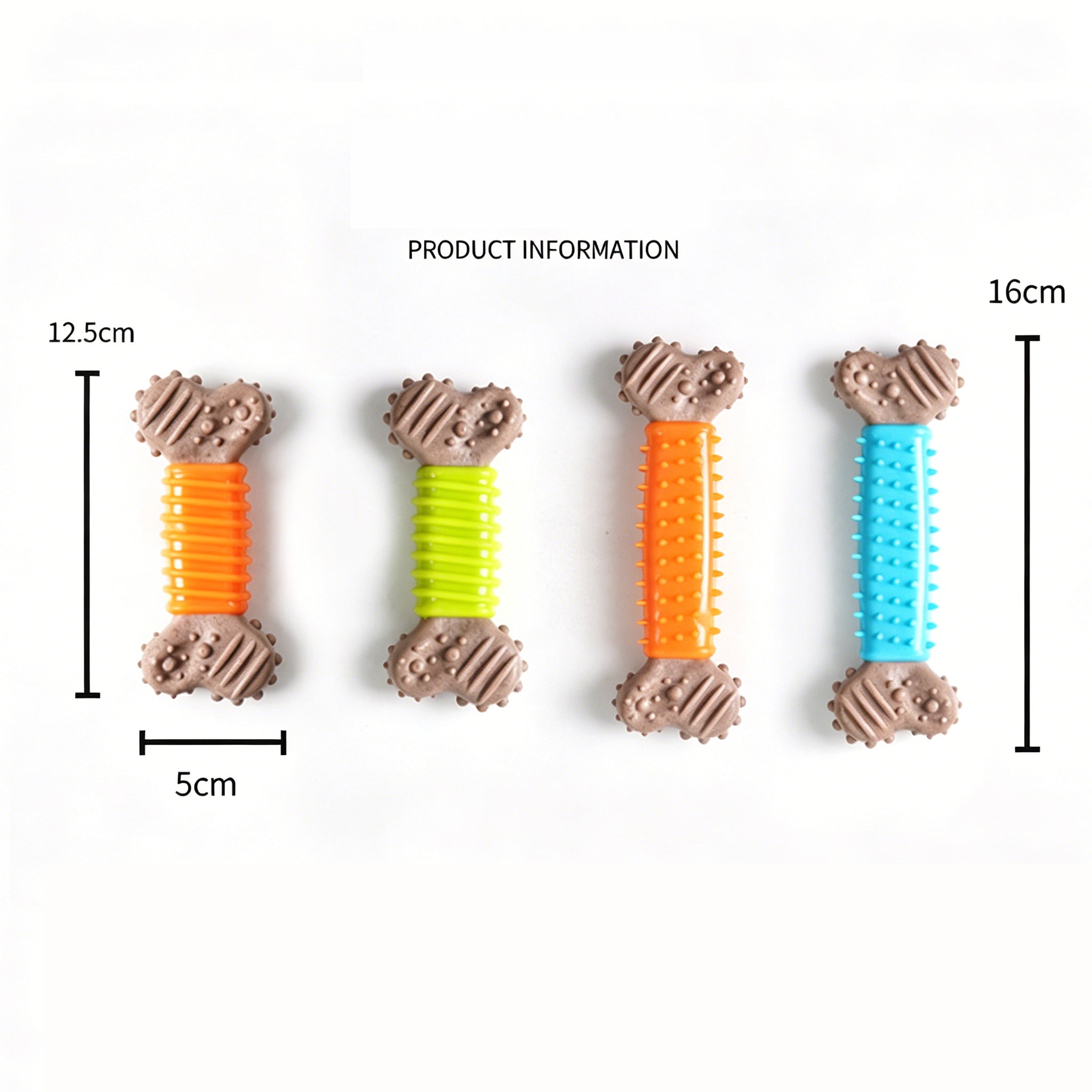 Durable TPR & Wood Fiber Dog Chew Toy | Bone Shape Dental Care Toy for All Dogs