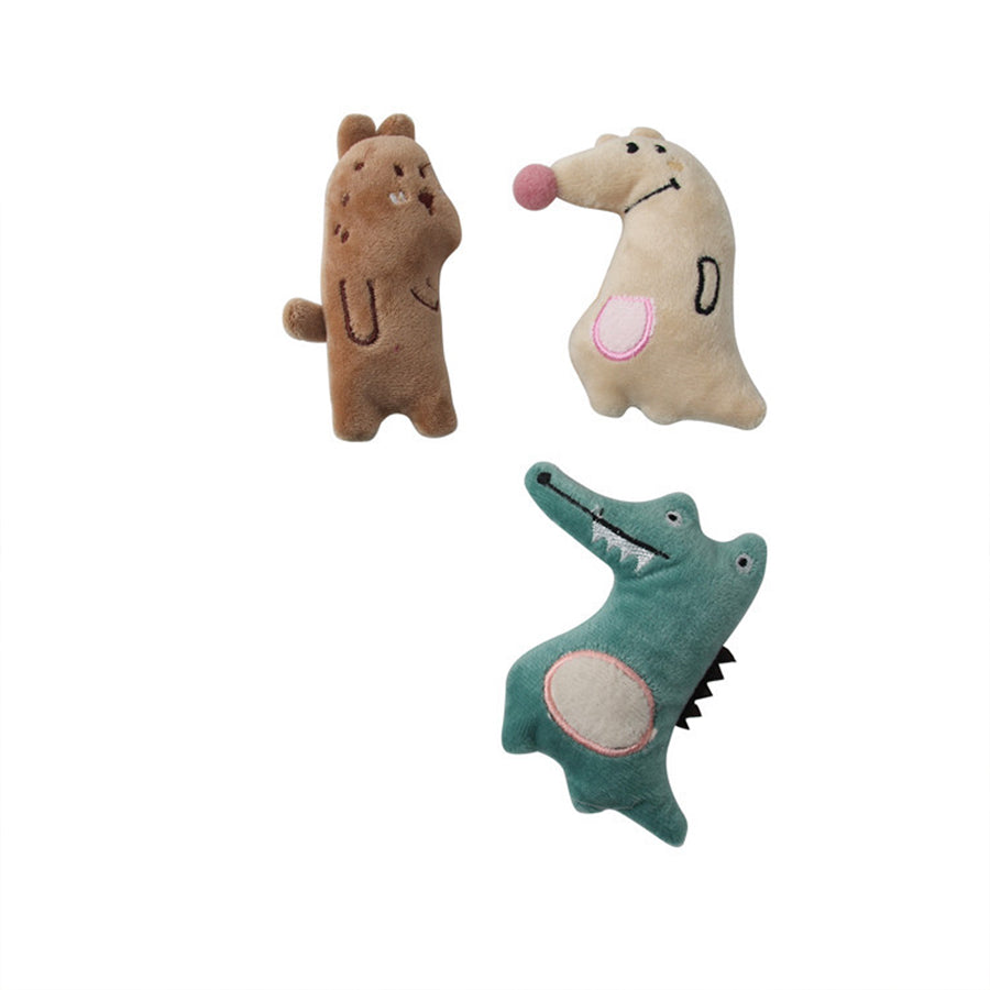 Cute Cartoon Plush Cat Toys with Catnip - Interactive Bite & Chew Toys for Kitten Self Play, Teeth Cleaning & Boredom Relief