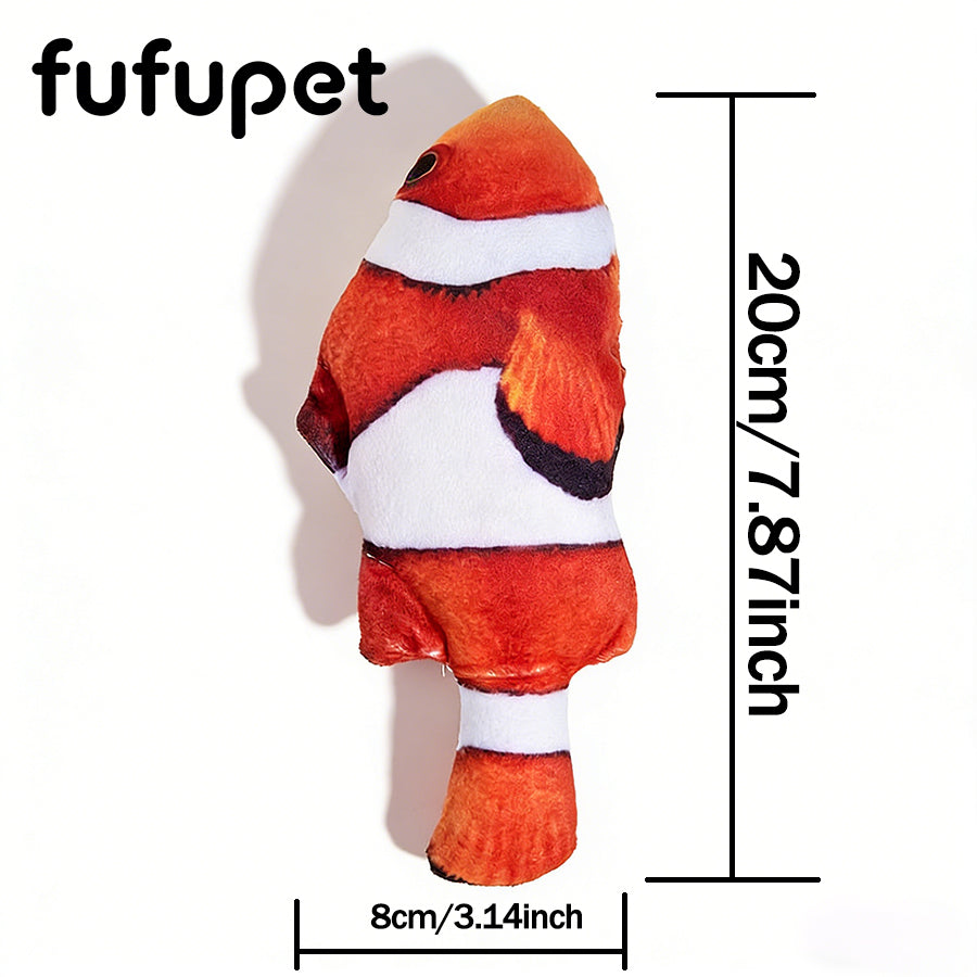 Interactive Cat Fish Toys, Cute Plush Fish Toys for Cats to Play, Bite & Kick