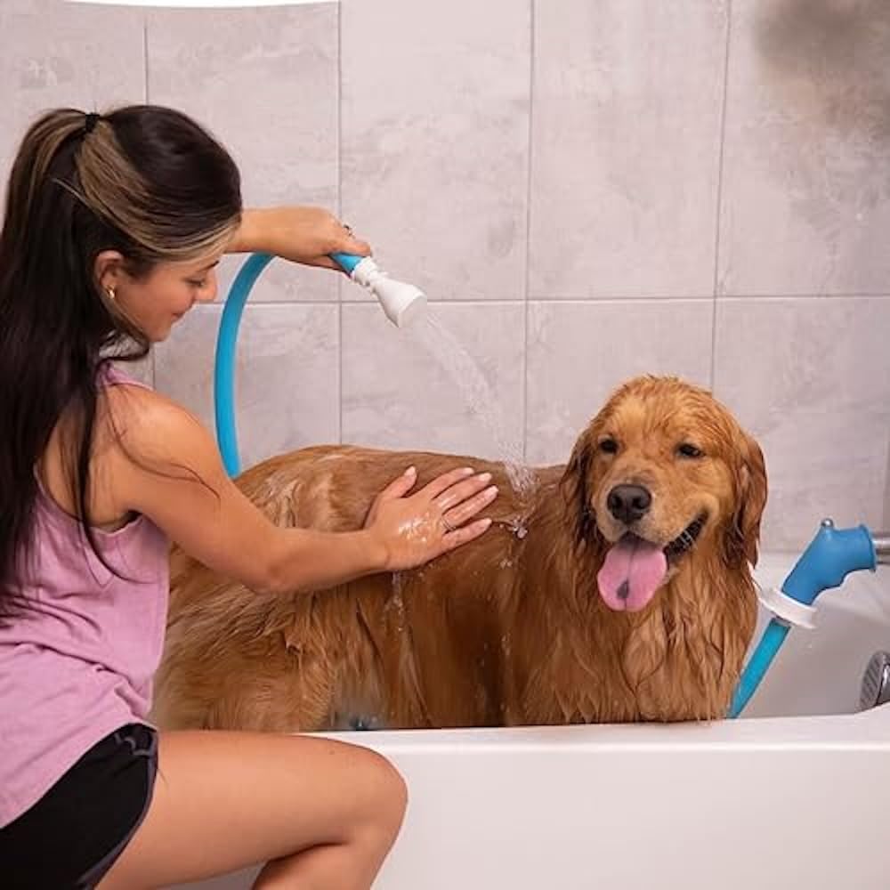 Aquapaw Dog Bath Lick Mat - 2-Pack, XL, Blue - Slow Feeder Mat & Dog Treat Container with Suction Cup - Shower Peanut Butter Holder & Bathing Distraction Aid