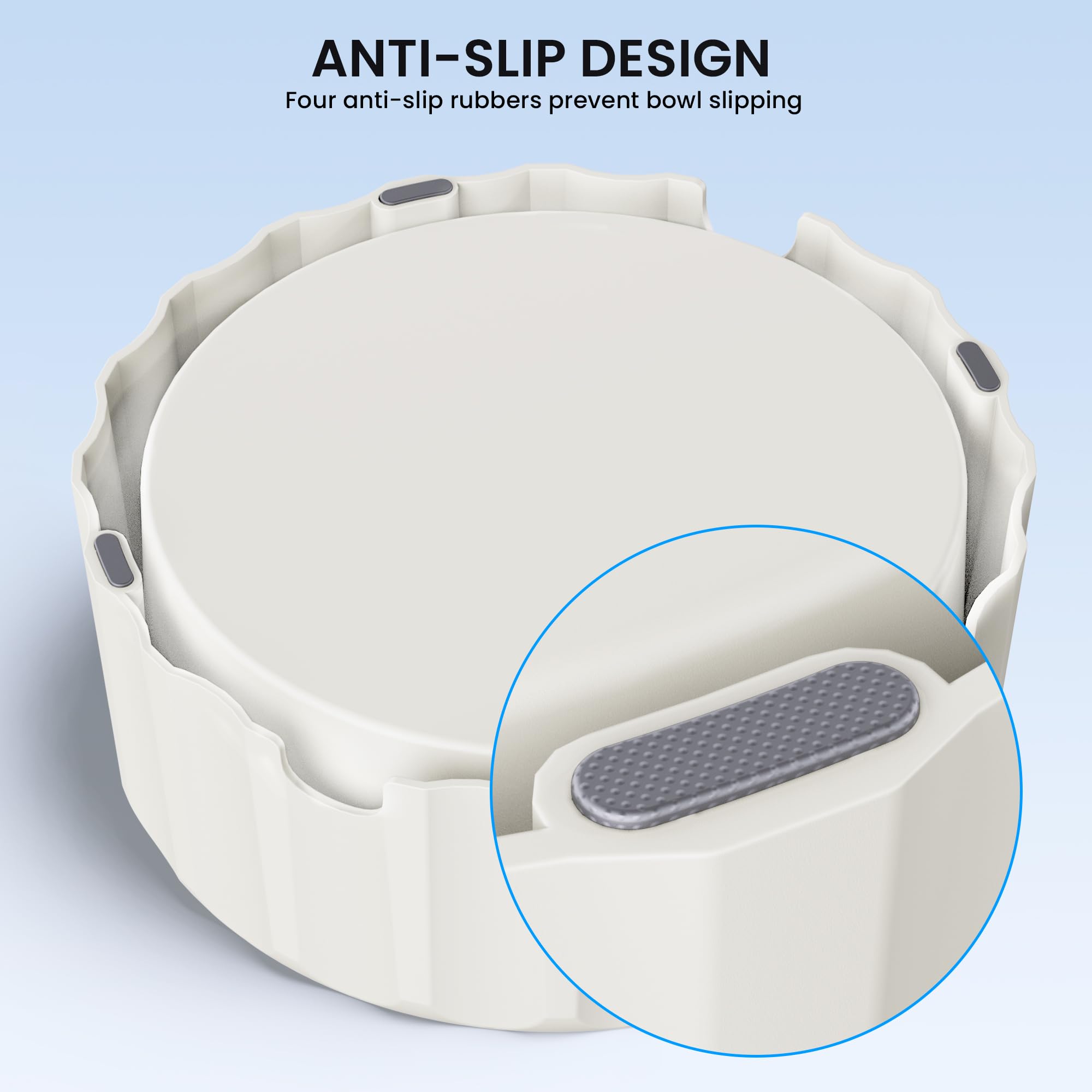 Dog Water Bowl No Spill 70oz/2L Large Capacity Dispenser Non Slip No Splash Bowl Pet Slow Feeder No Drip Dog Water Bowl on Vehicle Slow Water Bowl for Dogs and Cats