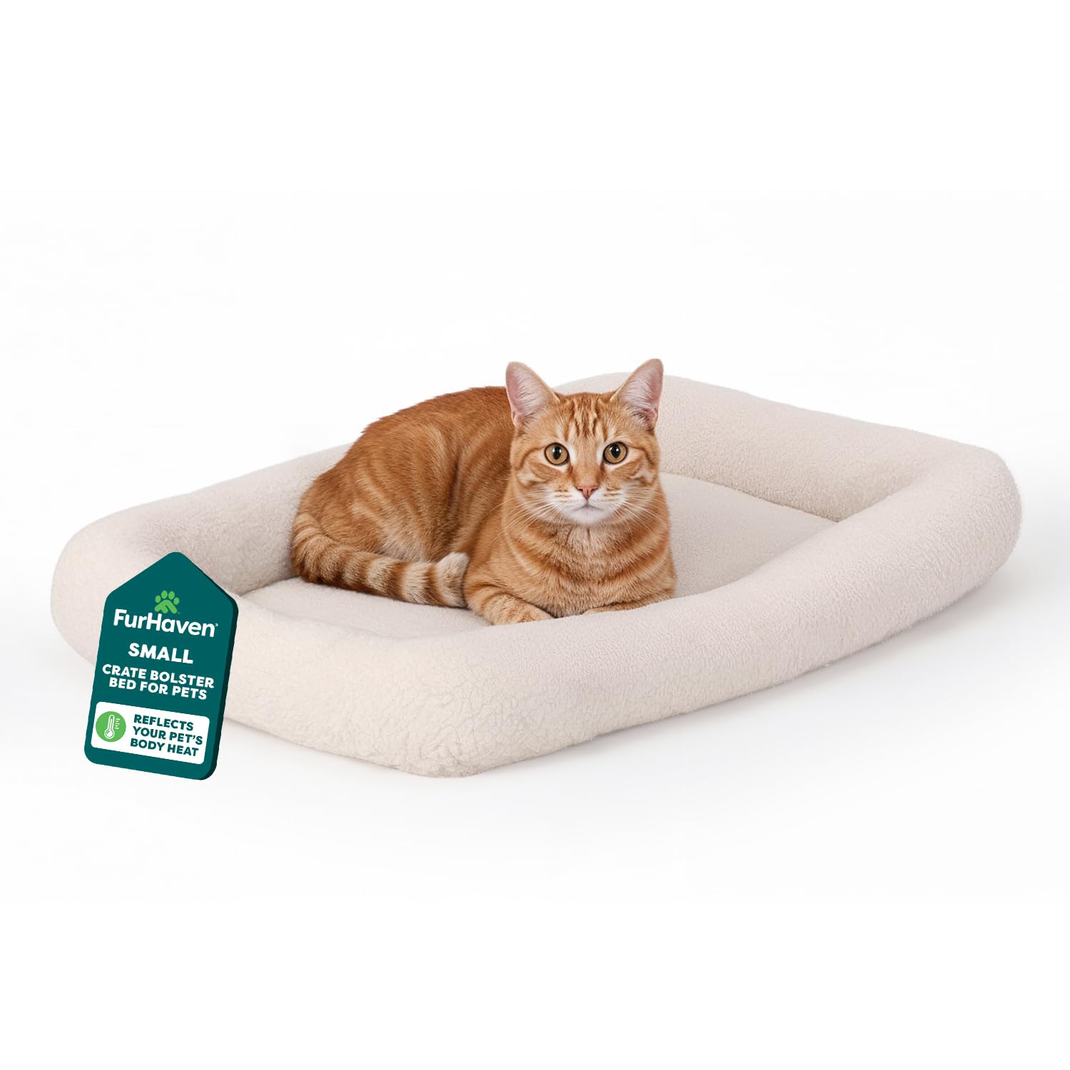 Enjoying Cat Mat Bed 10" x 15" Pet Bed with Pillow Around for Puppy Kitten Curled Sleeping Beds for Carrier/Crate Small Dog Cushion, Anti Skid Bottom, Small