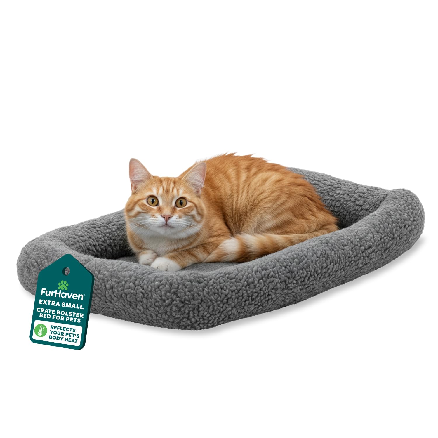 Enjoying Cat Mat Bed 10" x 15" Pet Bed with Pillow Around for Puppy Kitten Curled Sleeping Beds for Carrier/Crate Small Dog Cushion, Anti Skid Bottom, Small