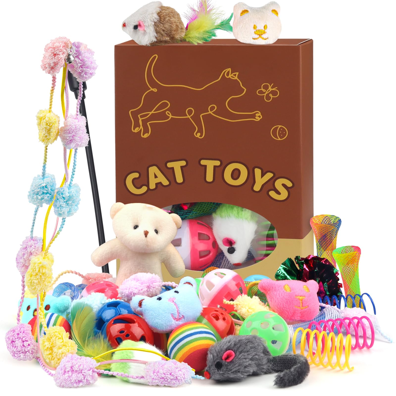 Fashion's Talk Cat Toys Variety Pack for Kitty 20 Pieces