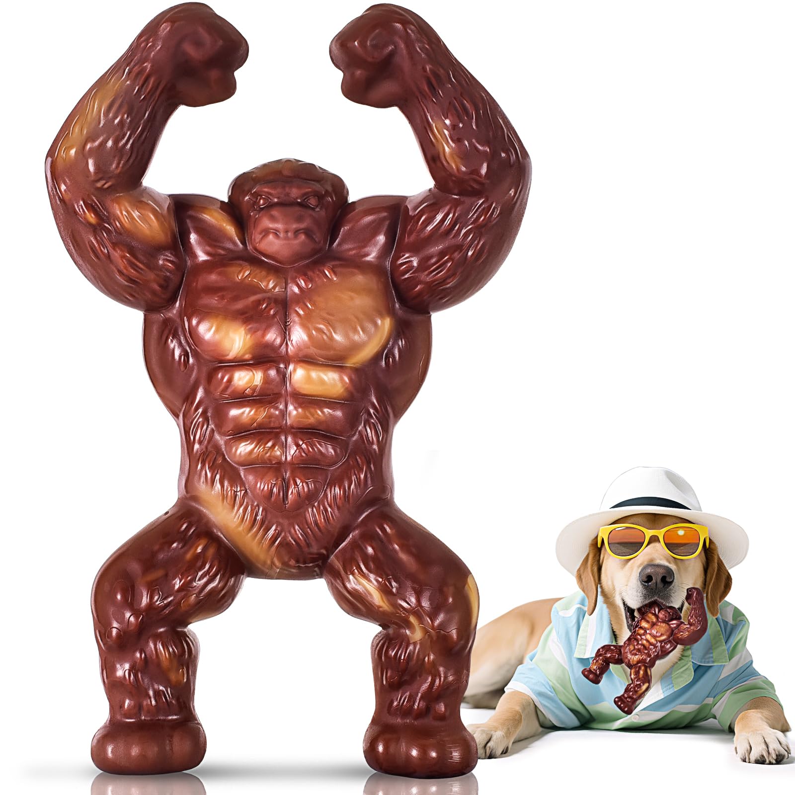 Fuufome Dog Chew Toys for Aggressive Chewers：2 Pack Indestructible Dog Toy for Large Breed- Tough Nylon Teething Bone Toy to Keep Them Busy