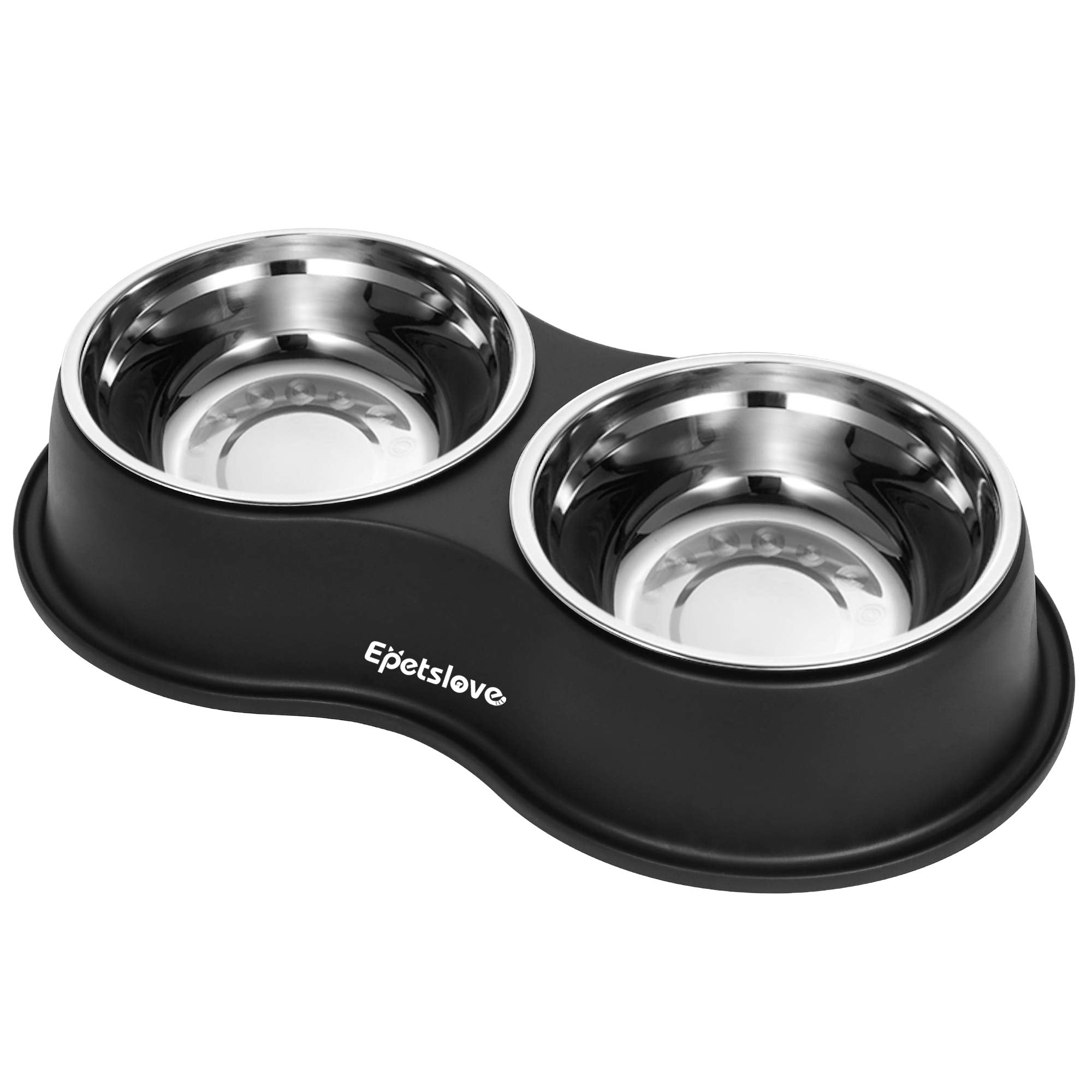 Hubulk Pet Dog Bowls 2 Stainless Steel Dog Bowl with No Spill Non-Skid Silicone Mat + Pet Food Scoop Water and Food Feeder Bowls for Feeding Small Medium Large Dogs Cats Puppies (S, Pink)