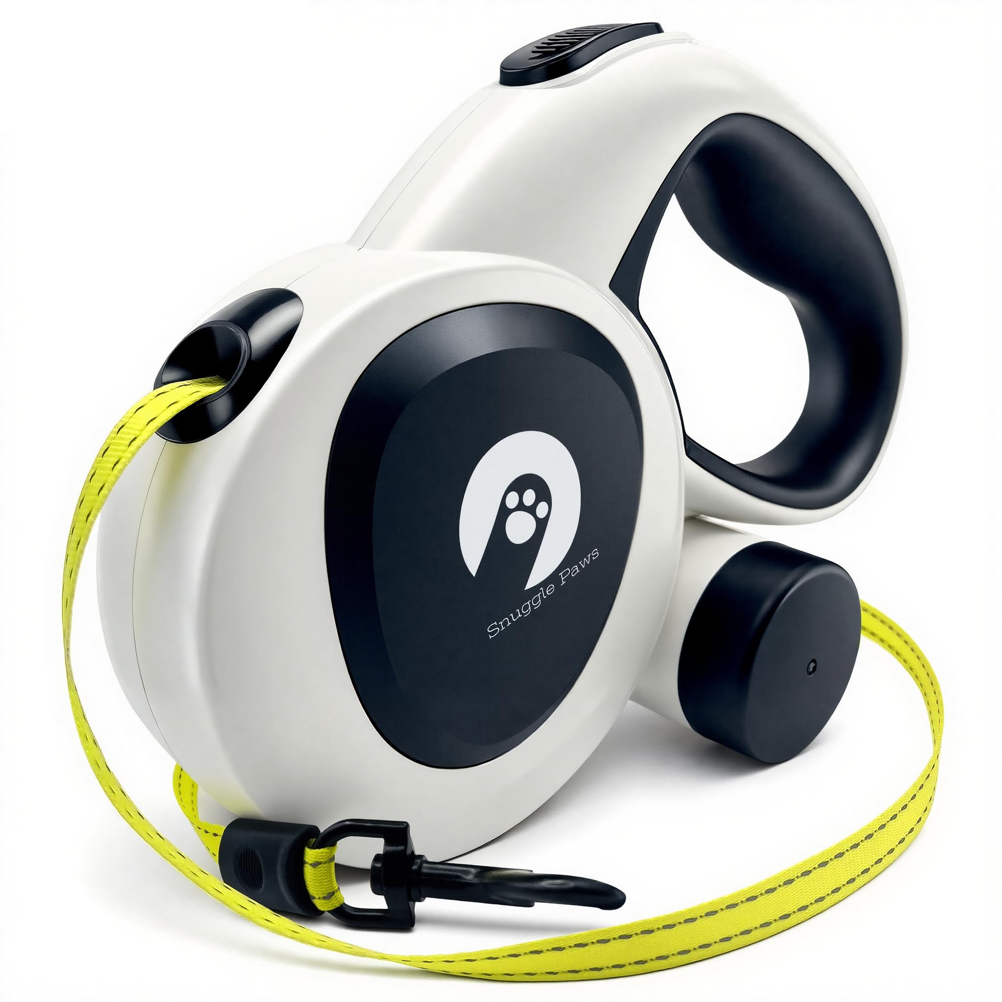 Snuggle Paws Retractable Dog Leash 16ft Heavy-Duty – All-in-One Leash with LED Flashlight, Poop Bag Holder & Chew-Proof Steel Cable Extension – Tangle-Free Design for Small to Large Dogs up to 66 lbs