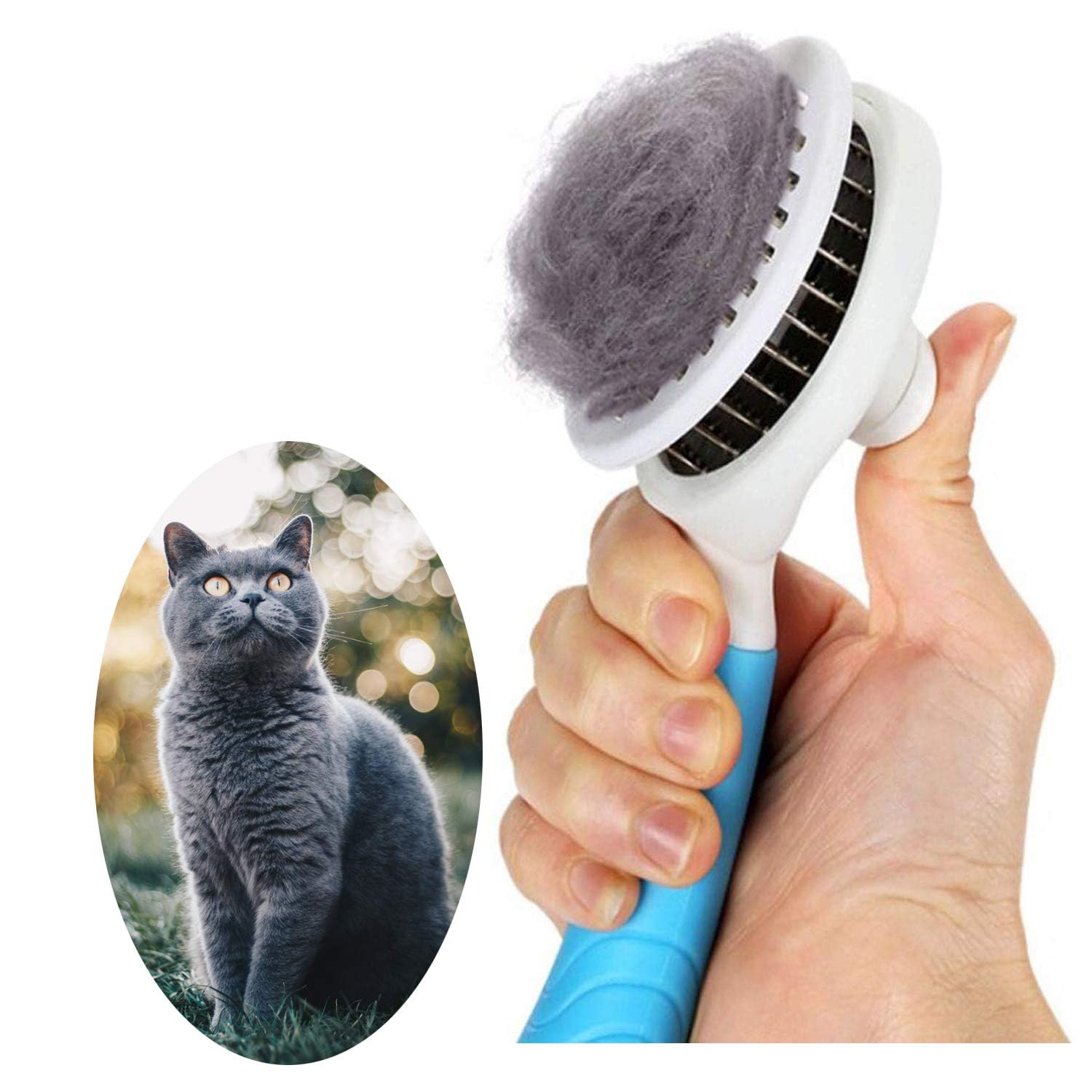 Aumuca Cat Brush for Shedding, Cat Brushes for Indoor Cats, Cat Brush for Long or Short Haired Cats, Cat Grooming Brush Cat Comb for Kitten Rabbit Massage Removes Loose Fur