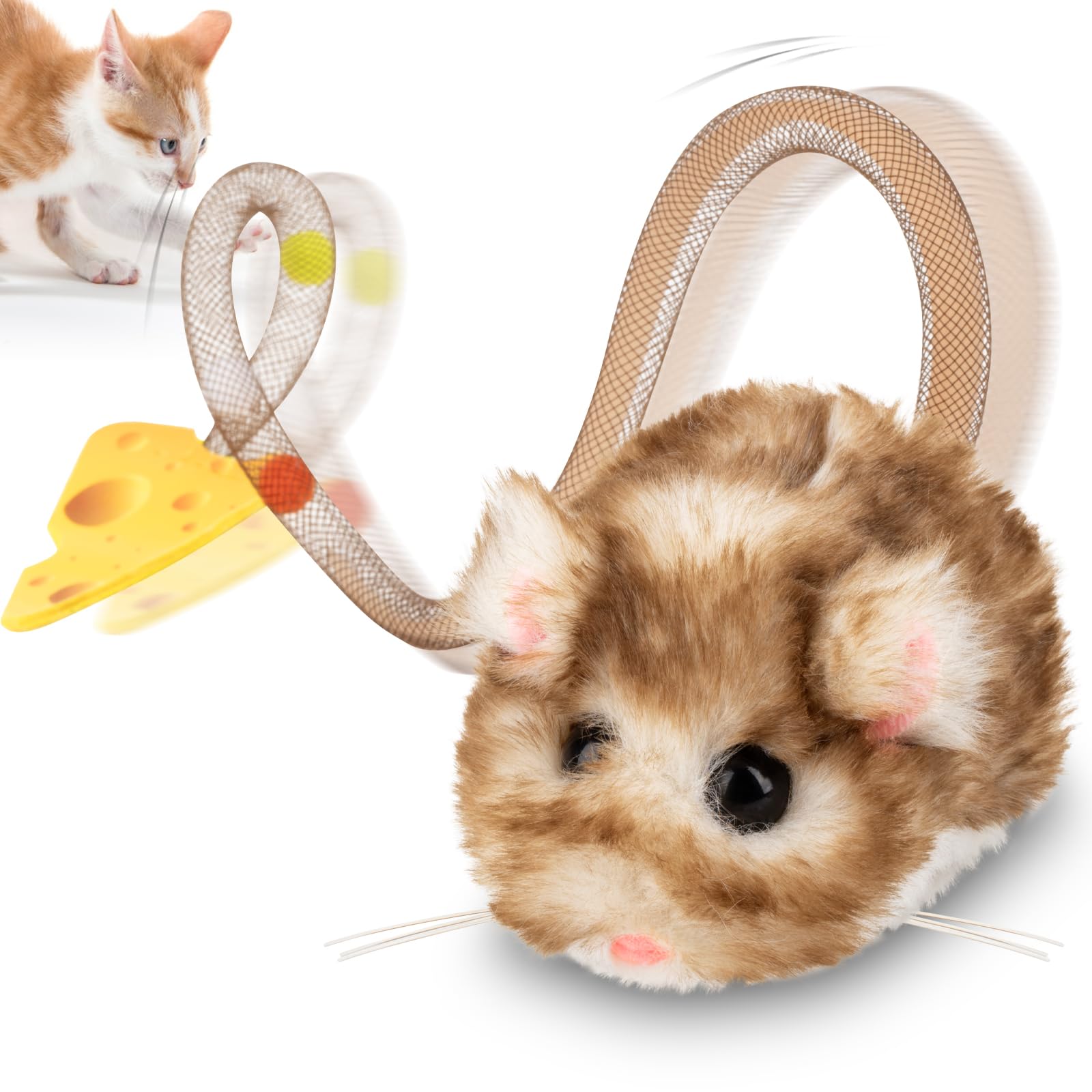 Cat Toys, Flapping Wings Sparrow, No Flying, Chirping Bird Interactive Catnip Toy for Kitten or Small Dogs, Touch Activated, Rechargeable