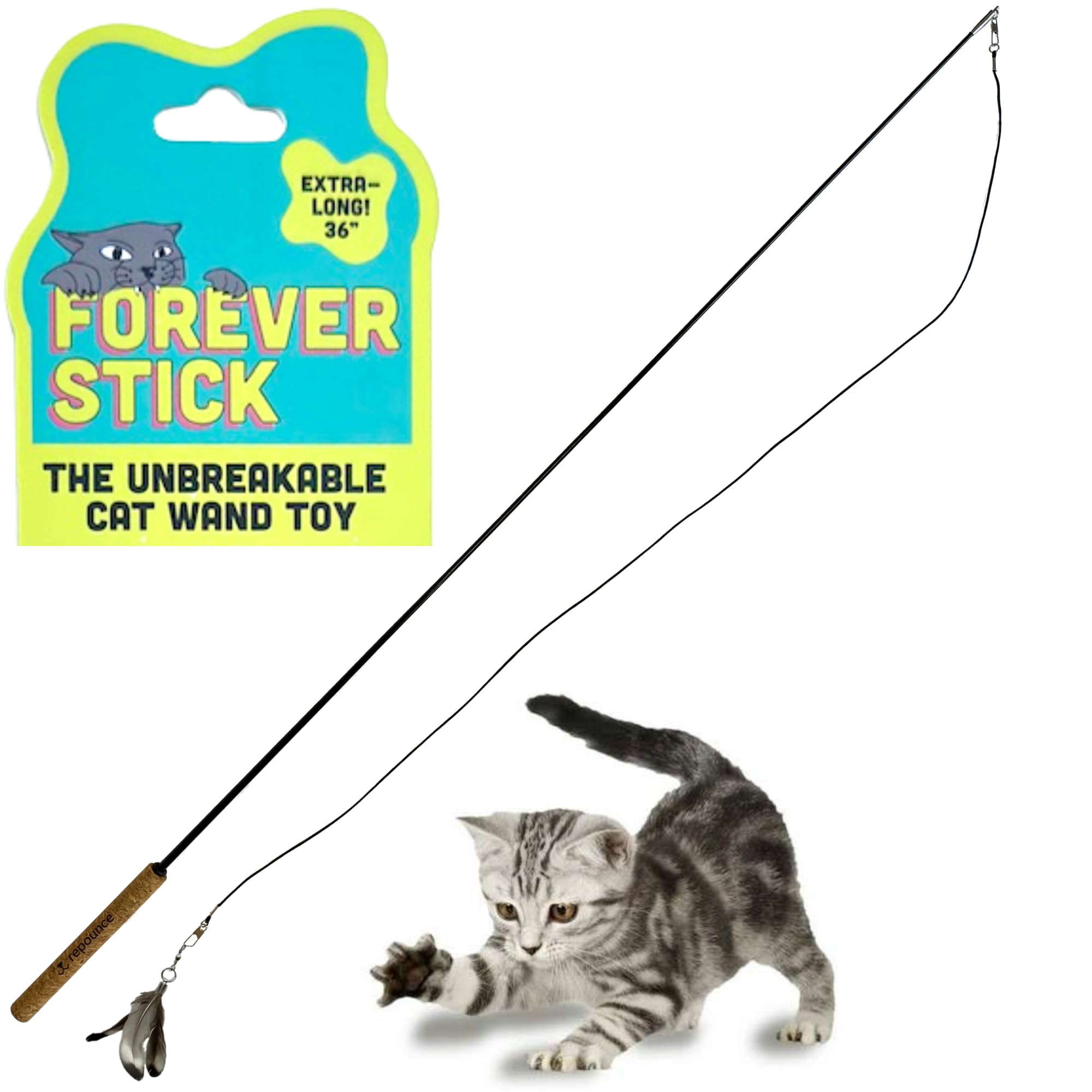 miwoowim Natural unstained Feathers,8PCS Cat Feather Toys Replacement Wand Toy Refills, Cat Feathers Refill for Indoor Cats,Perfect Wand Attachments