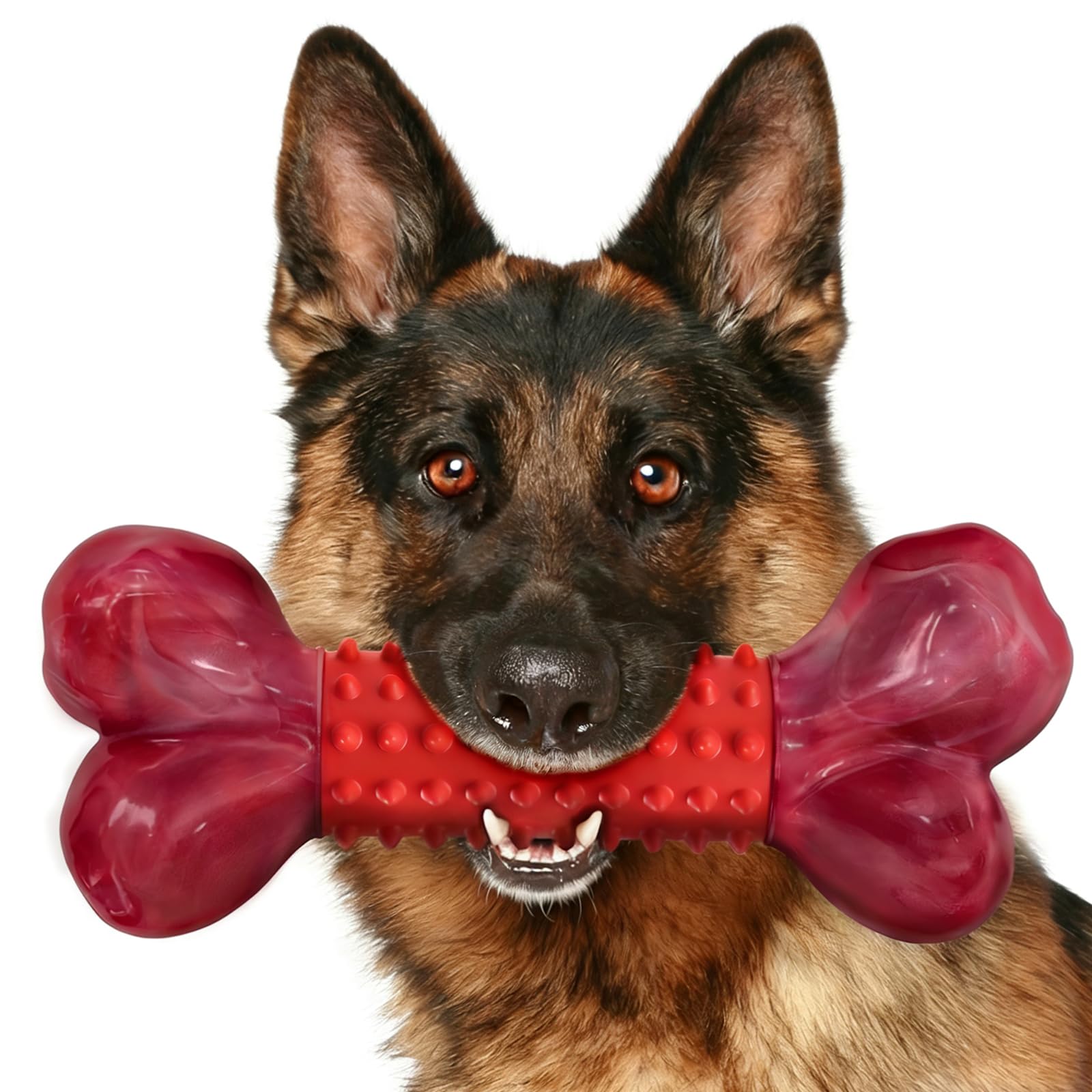 Fuufome Dog Chew Toys for Aggressive Chewers：2 Pack Indestructible Dog Toy for Large Breed- Tough Nylon Teething Bone Toy to Keep Them Busy
