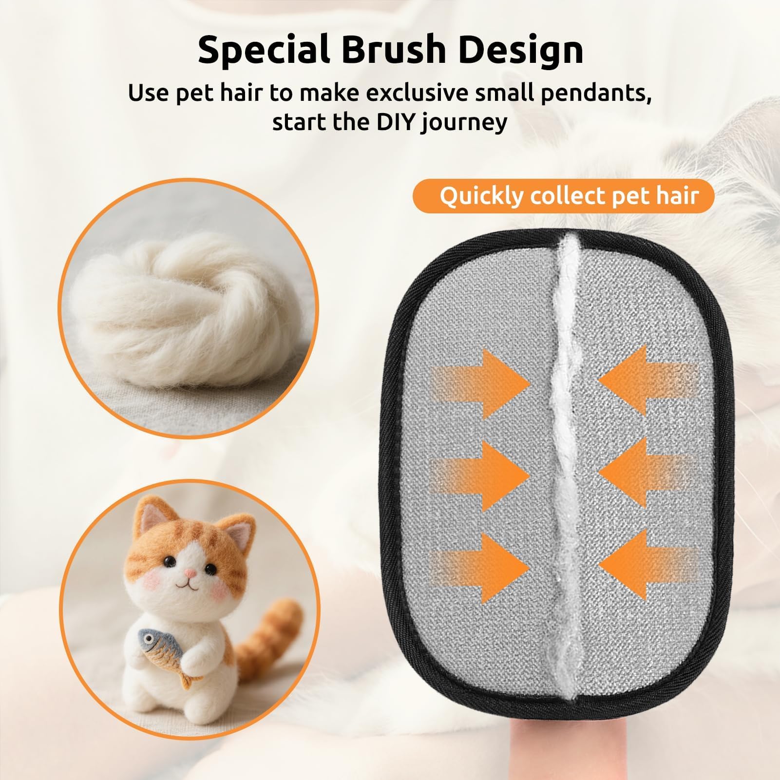 SAWMONG Pet Hair Removal Glove, 2Pcs Cat & Dog Reusable Pet Hair Remover Gloves New Upgrade, Grooming Pet Hair Remover Tool, Alternative to Lint Rollers