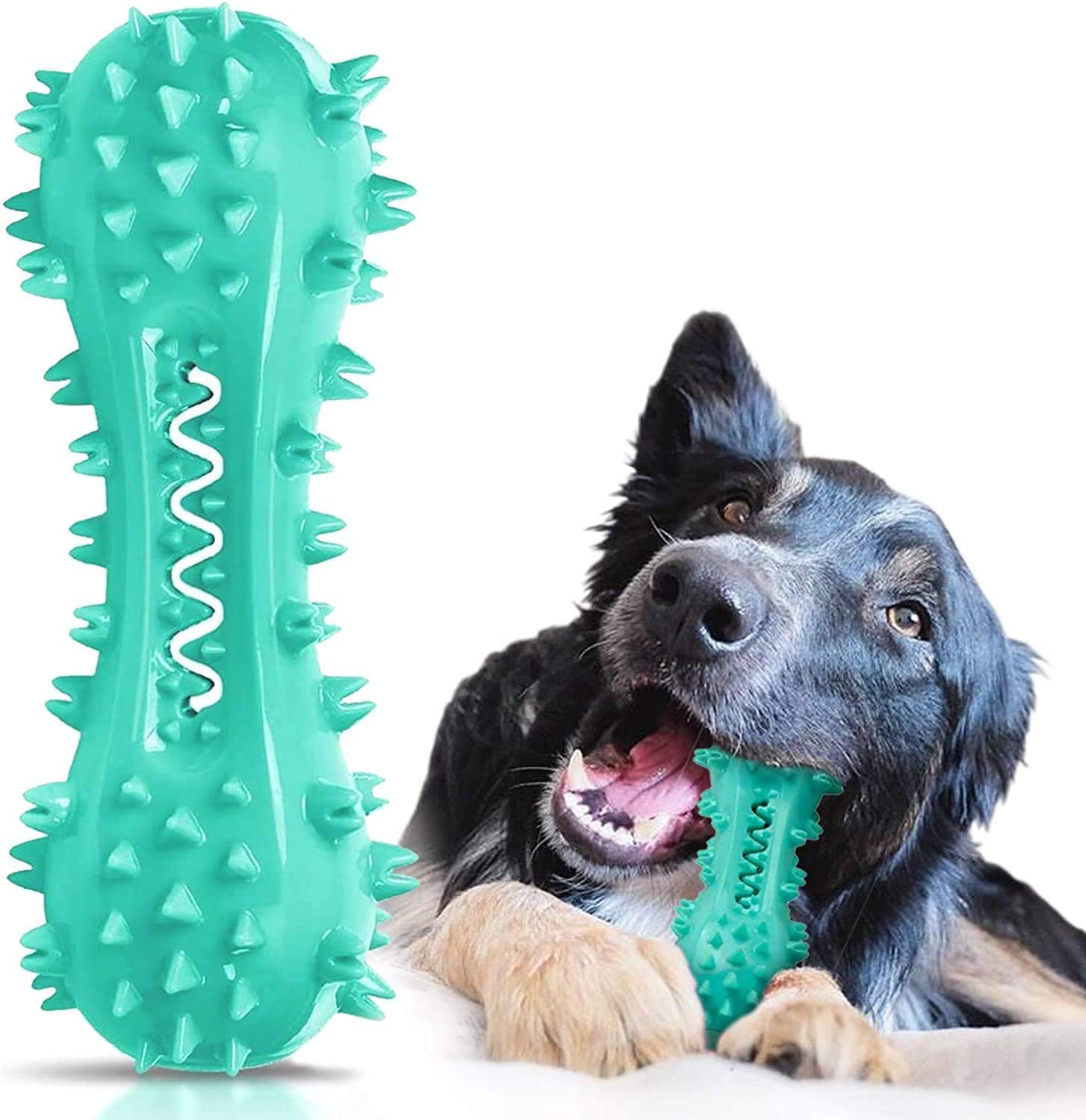 Playology Dog Toys | Dental Chew Stick Gentle on Gums | Medium Peanut Butter Scented Toy - Easy to Clean and Made from Non Toxic Materials
