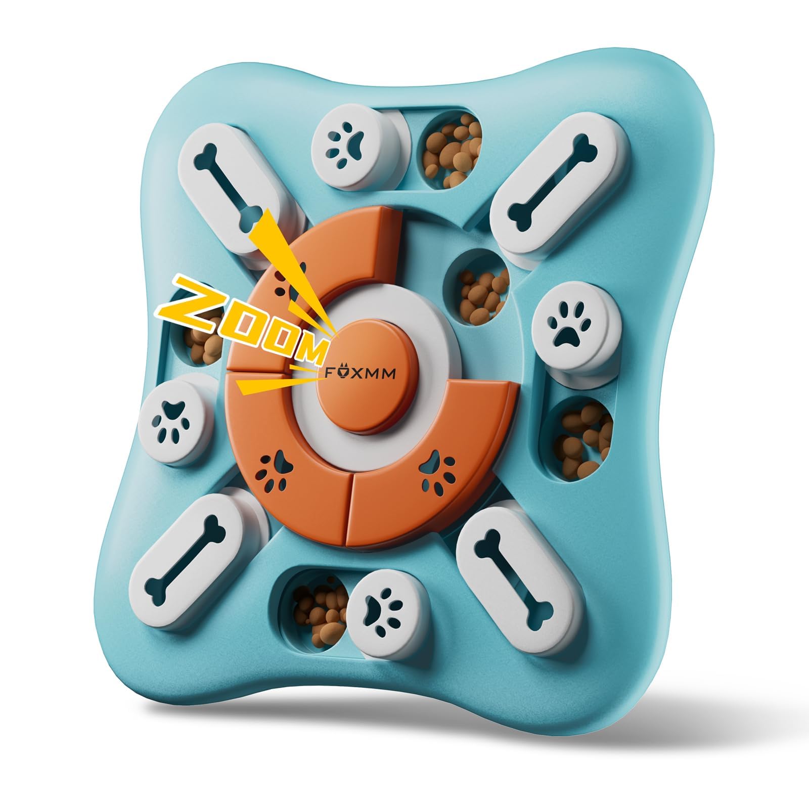 Potaroma Dog Puzzle Toy 2 Levels, Slow Feeder, Pup Food Treat Feeding Dispenser for IQ Training and Entertainment for All Breeds 4.2 Inch Height