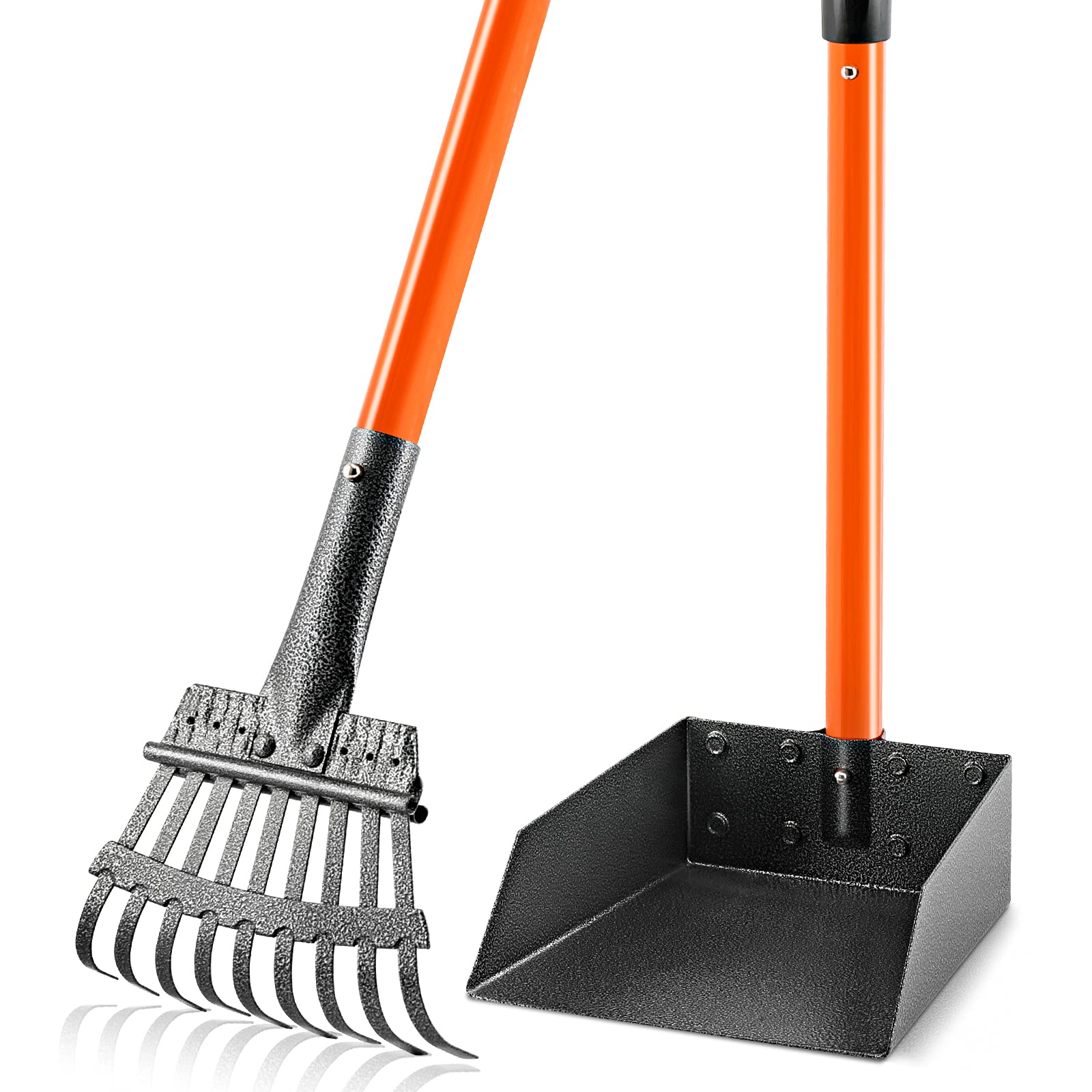 SZHLUX 28" Pooper Scooper, Foldable Dog Pooper Scooper with Unbreakable Material and Durable Spring for Grass and Gravel, Green
