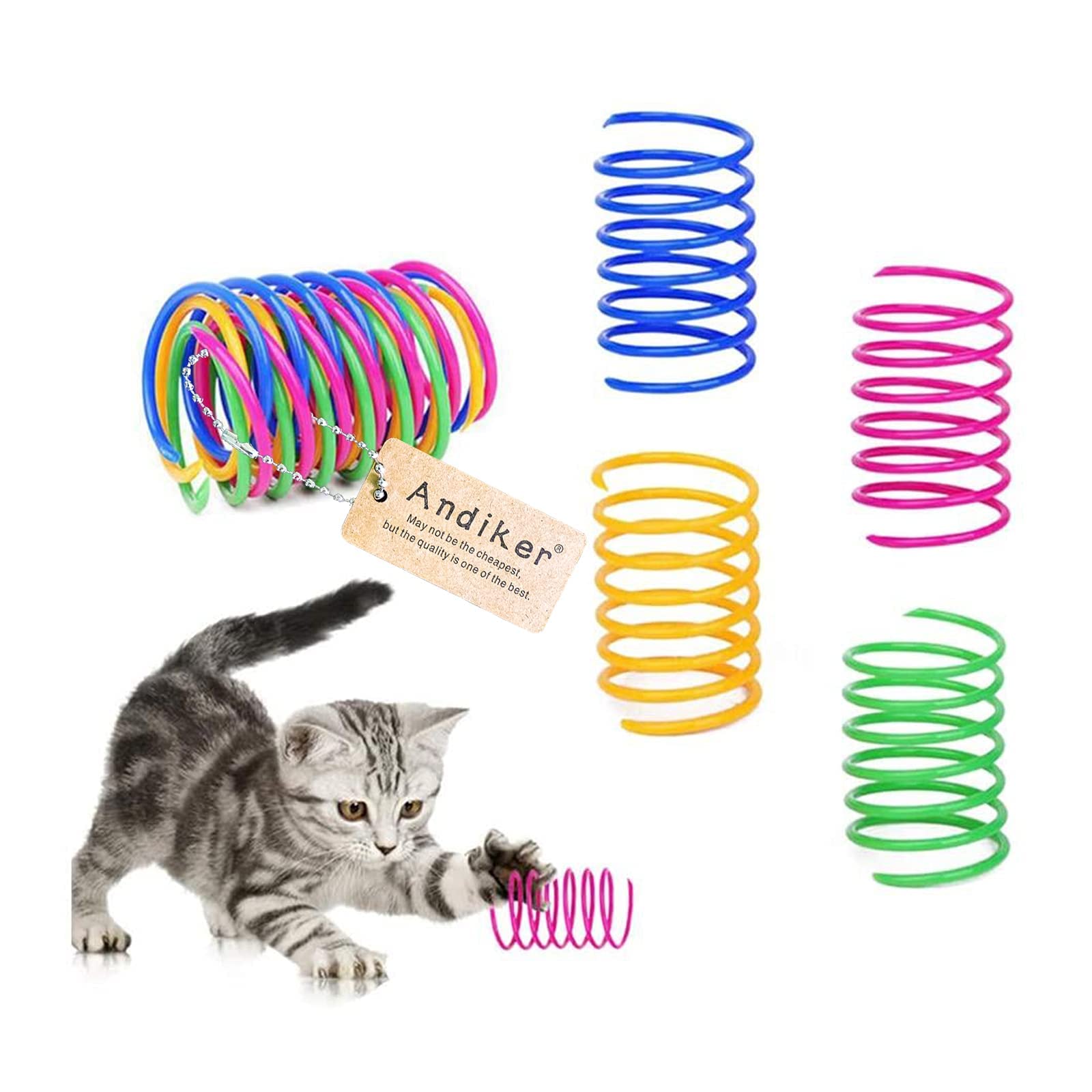 PET SHOW 20 Pcs Cat Crinkle Toy Ball 2.5inch Mylar Cat Pounce Chase Toys Colorful Paper Ball Chase Training Activity for Cats Kittens