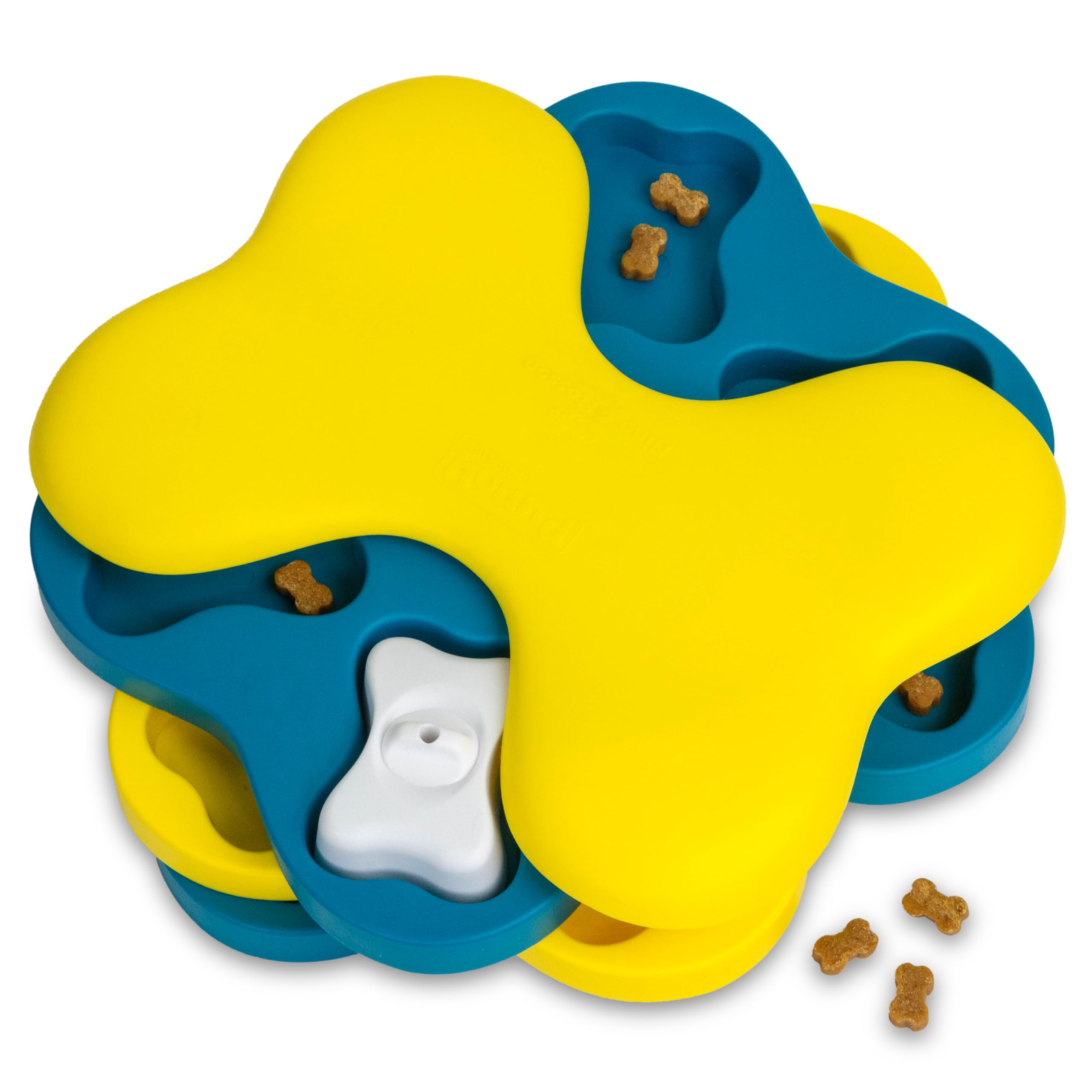 Potaroma Dog Puzzle Toy 2 Levels, Slow Feeder, Pup Food Treat Feeding Dispenser for IQ Training and Entertainment for All Breeds 4.2 Inch Height