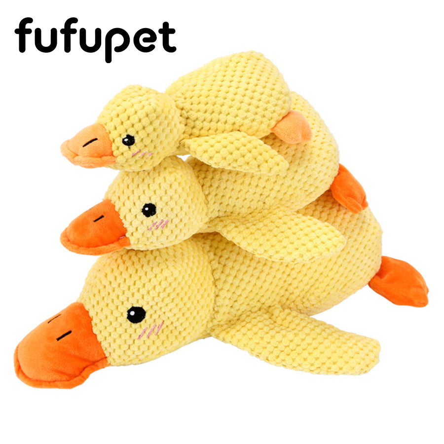 Squeaky Plush Duck Dog Toy, Durable Chew Toy for Small Medium Large Dogs, Interactive Puppy Teething Toy for Boredom & Anxiety Relief