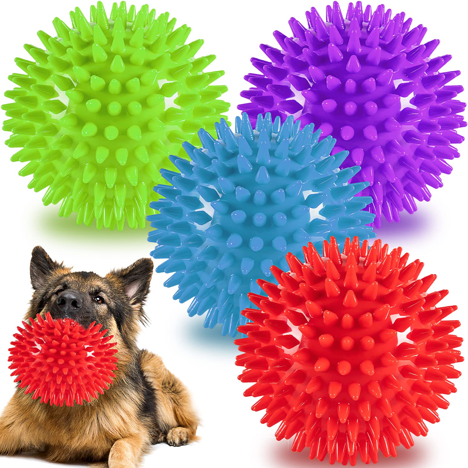 Tough Dog Rope Toys for Aggressive Chewers, Tough Tug of War Dog Toys for Large, Medium & Small Dogs – 5 Pack Including 2 Ropes & 3 Supplies