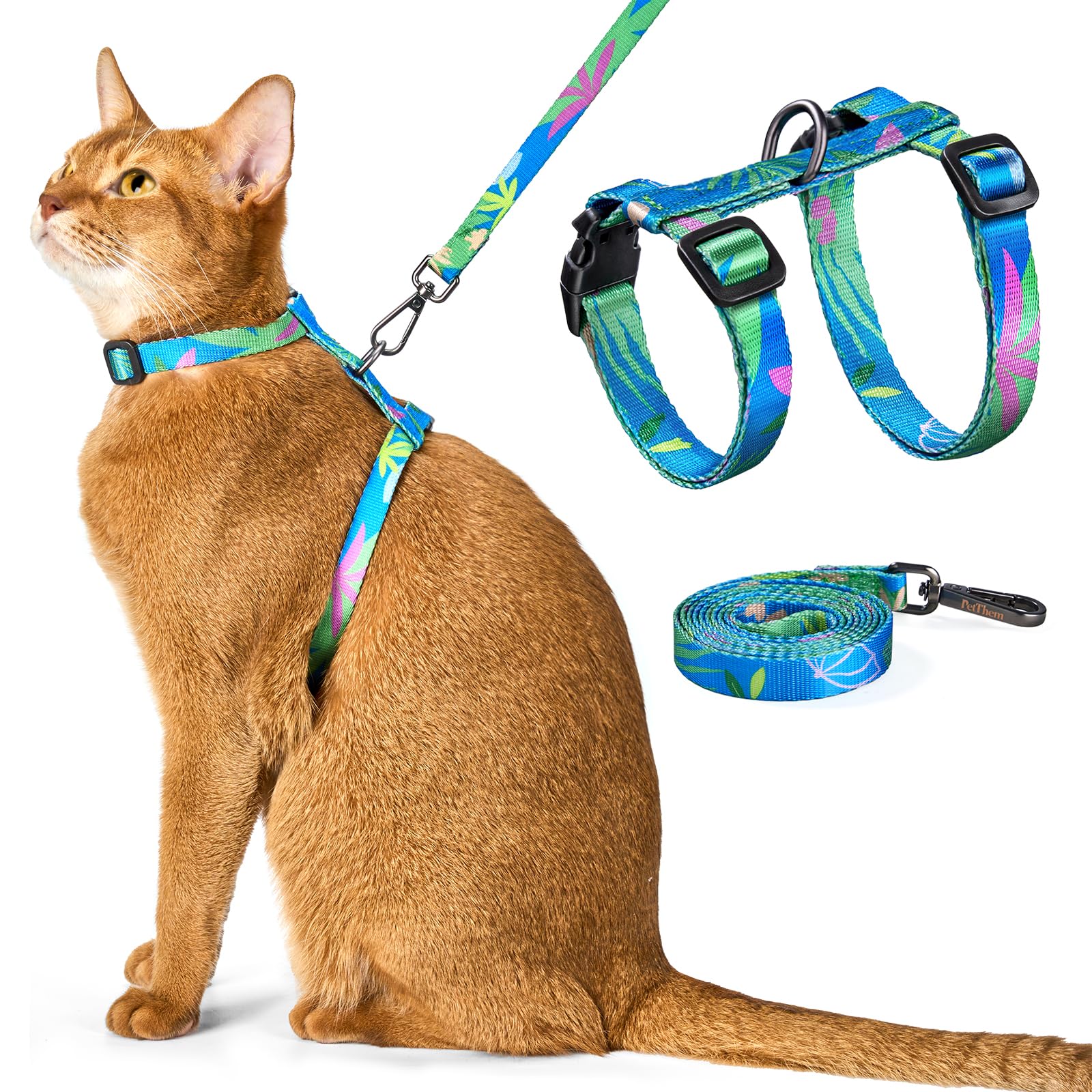 rabbitgoo Cat Harness and Leash for Walking, Escape Proof Soft Adjustable Vest Harnesses for Cats, Easy Control Breathable Reflective Strips Jacket, Black, XS