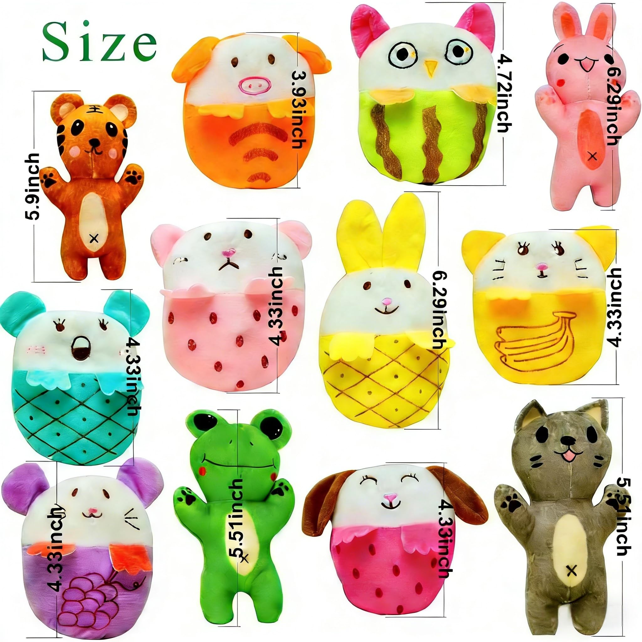 30 Pcs Dog Squeaky Toys, Cute Plush Small Dog Toys with Squeakers,Interactive Puppy Chew Toys for Small Medium Dogs Teething