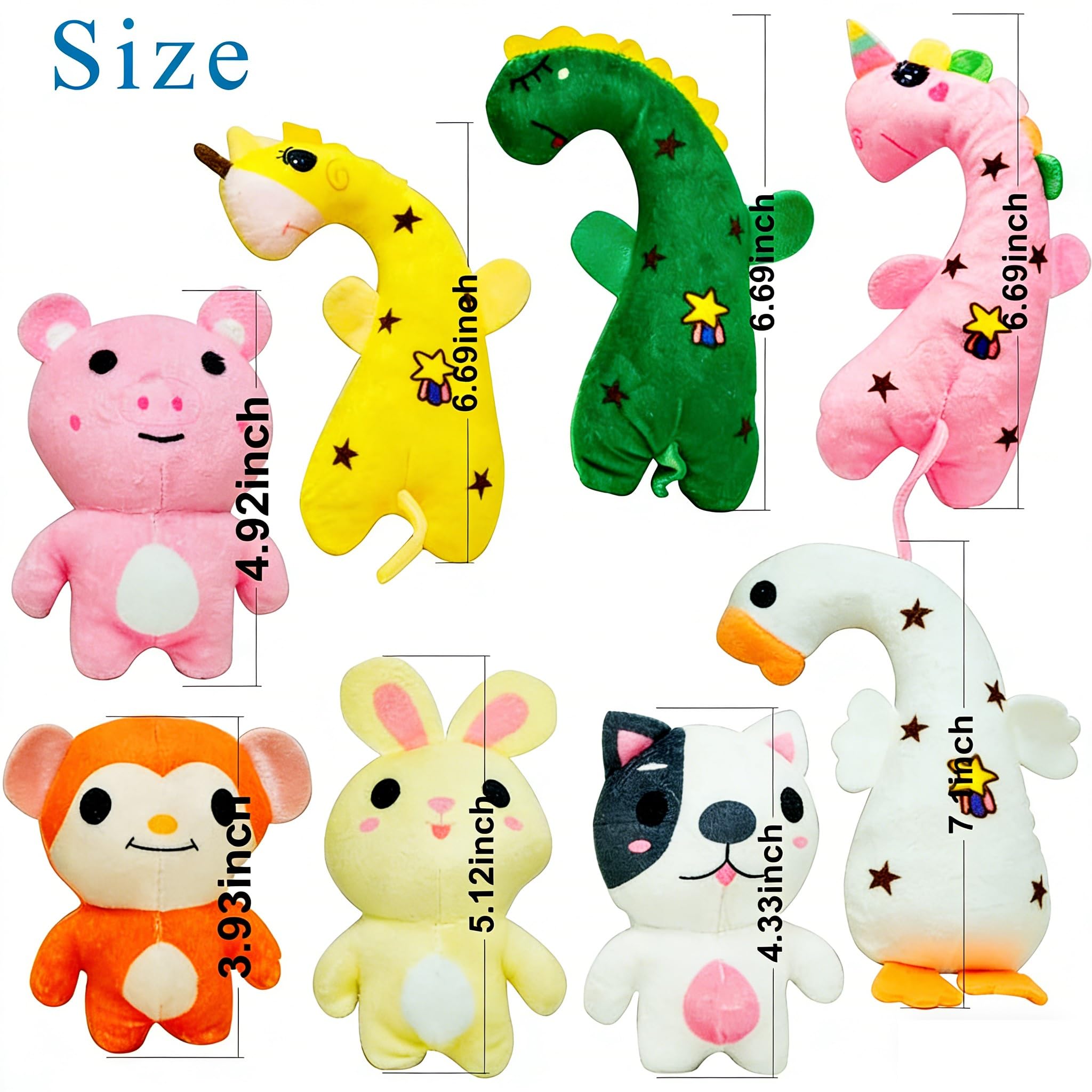30 Pcs Dog Squeaky Toys, Cute Plush Small Dog Toys with Squeakers,Interactive Puppy Chew Toys for Small Medium Dogs Teething