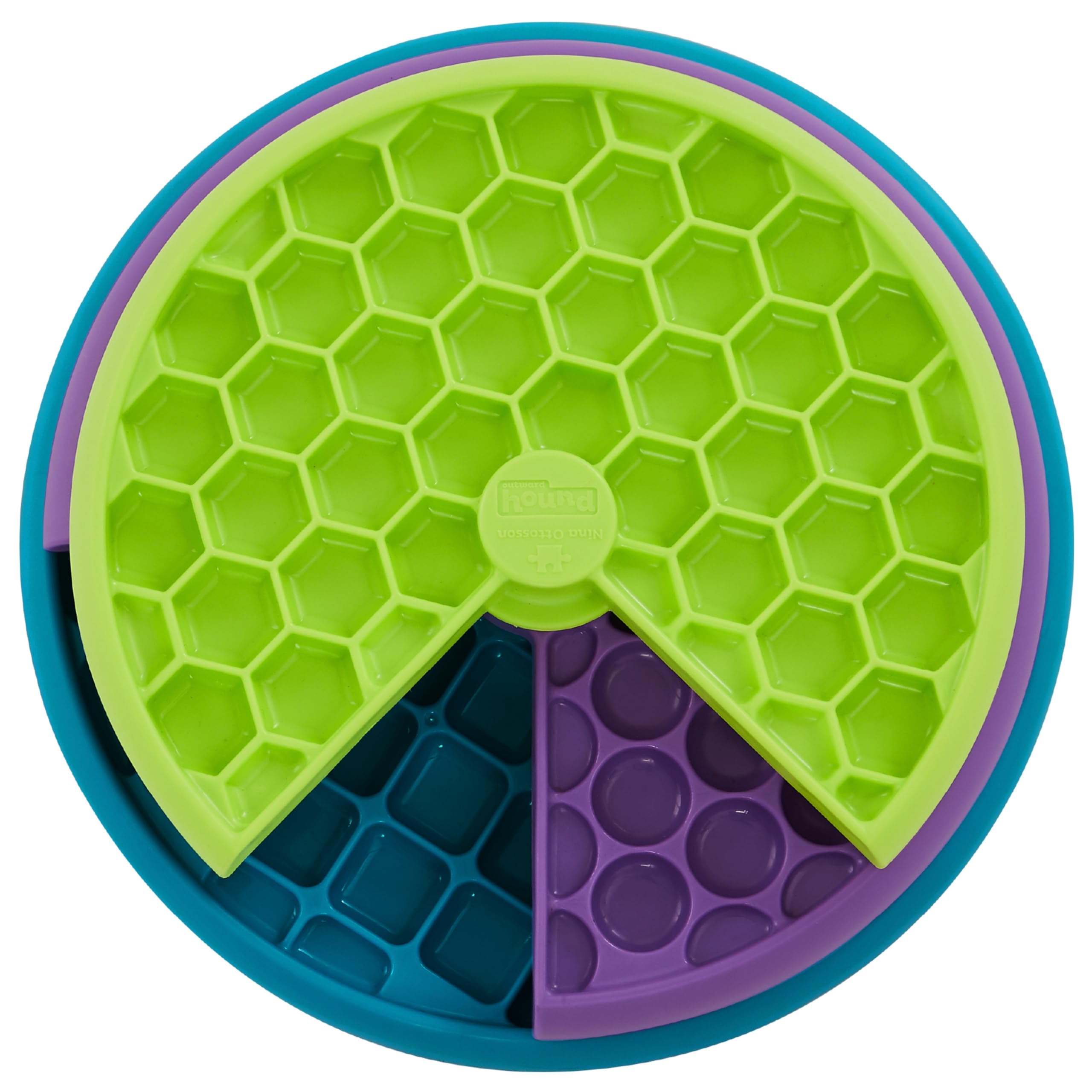 Slow Feeder Dog Bowl 3 Levels, Reduces Boredom and Anxiety, Non-Slip Interactive Puzzle Feeder, Suitable for Small/Medium/Larger Dogs