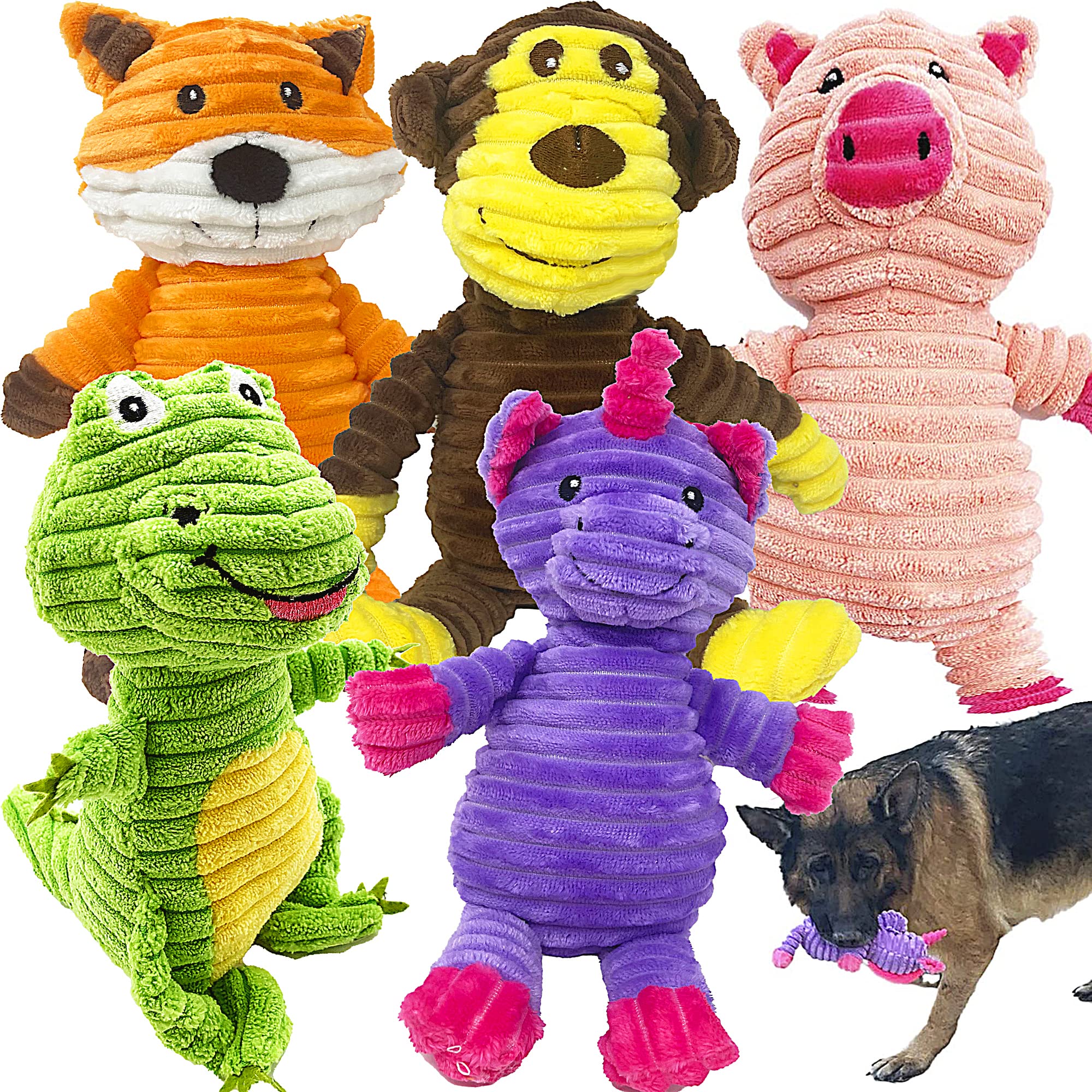 Fuufome Large Squeaky Dog Toys- Plush Dog Toys with Soft Fabric for Small, Medium, and Large Dogs Daily Companionship, Training Reward Gift