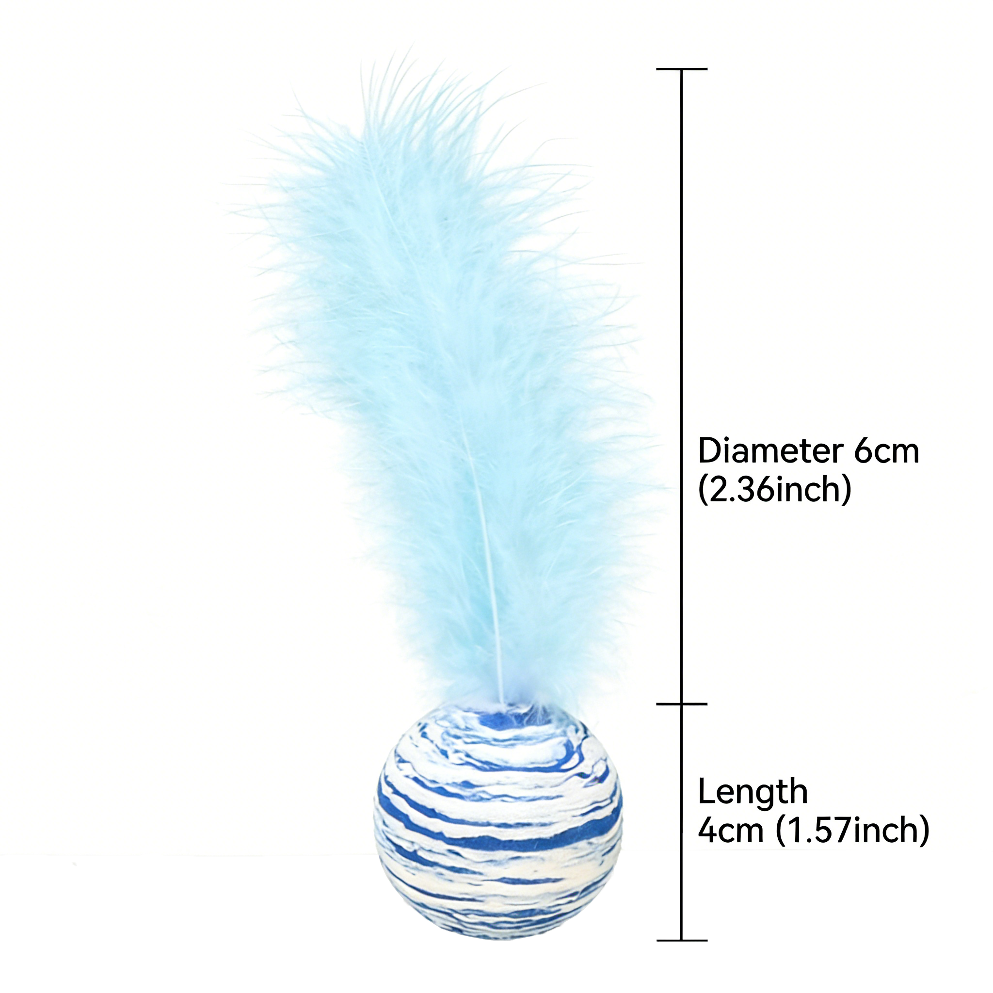 Interactive Feather Space Ball Cat Toy | Durable EVA Ball with Soft Feather for Kitten Play & Hunting Fun