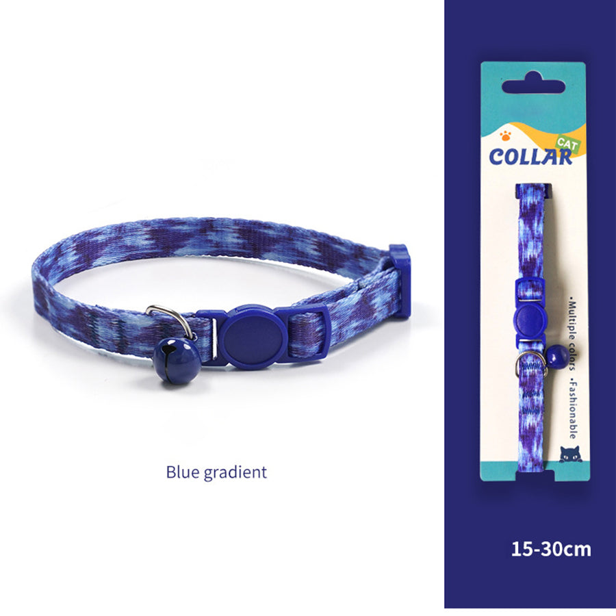 Breakaway Cat Collar with Bell, 10-20cm Adjustable Safety Kitten Collar, Lightweight 10g Cute Printed Cat Collar for Cats