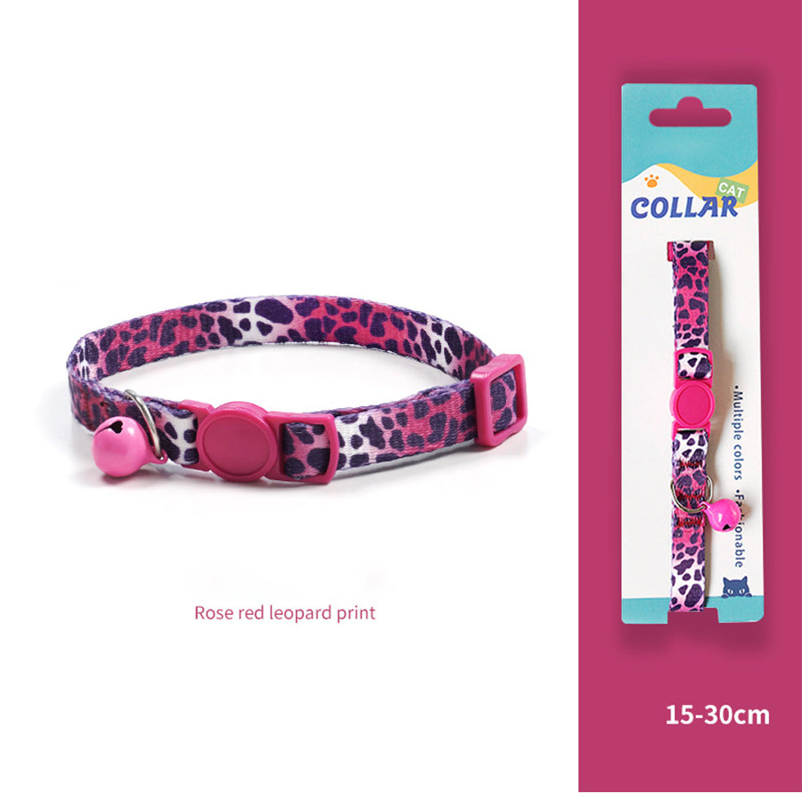 Breakaway Cat Collar with Bell, 10-20cm Adjustable Safety Kitten Collar, Lightweight 10g Cute Printed Cat Collar for Cats