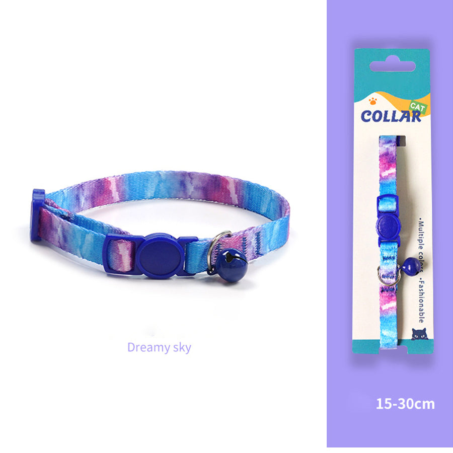 Breakaway Cat Collar with Bell, 10-20cm Adjustable Safety Kitten Collar, Lightweight 10g Cute Printed Cat Collar for Cats