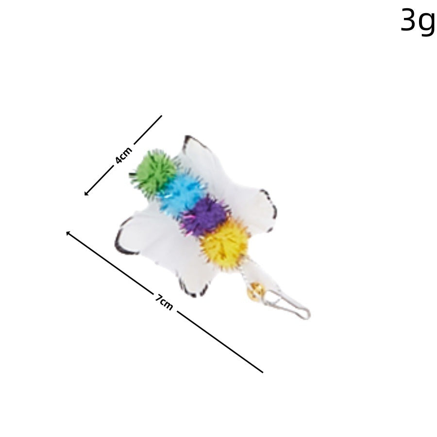 Interactive Feather Cat Teaser Refill Set - Assorted Insect & Bug Replacement Heads for Cat Wand Toys, Interactive Play for Kittens & Adult Cats