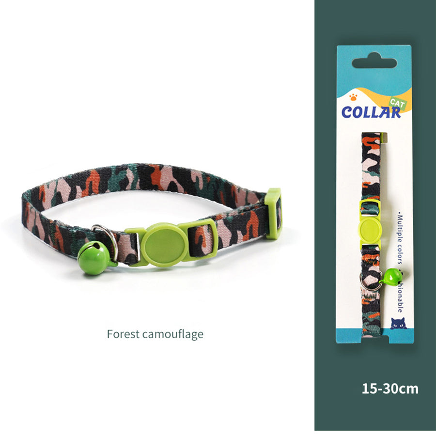 Breakaway Cat Collar with Bell, 10-20cm Adjustable Safety Kitten Collar, Lightweight 10g Cute Printed Cat Collar for Cats