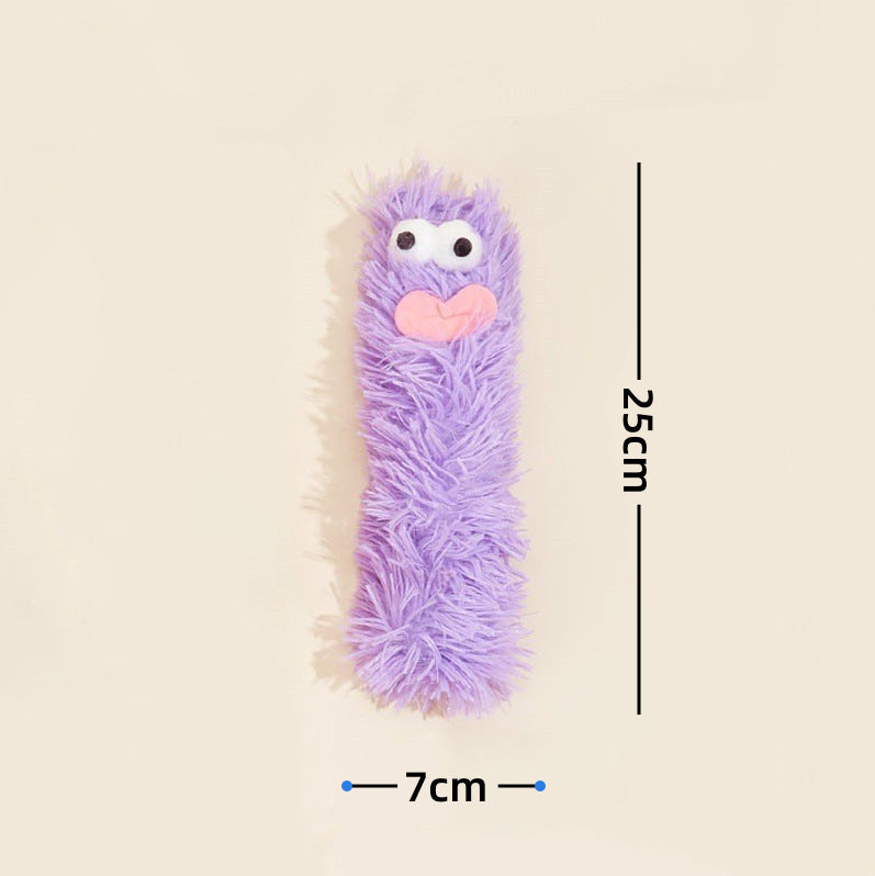 5PCS Funny Plush Cat Toys with Catnip, Interactive Crinkle Sound Kicker Toys for Indoor Cats, Soft Fluffy Monster Pillow Chew Toys for Kitten Teething, Boredom Relief & Exercise