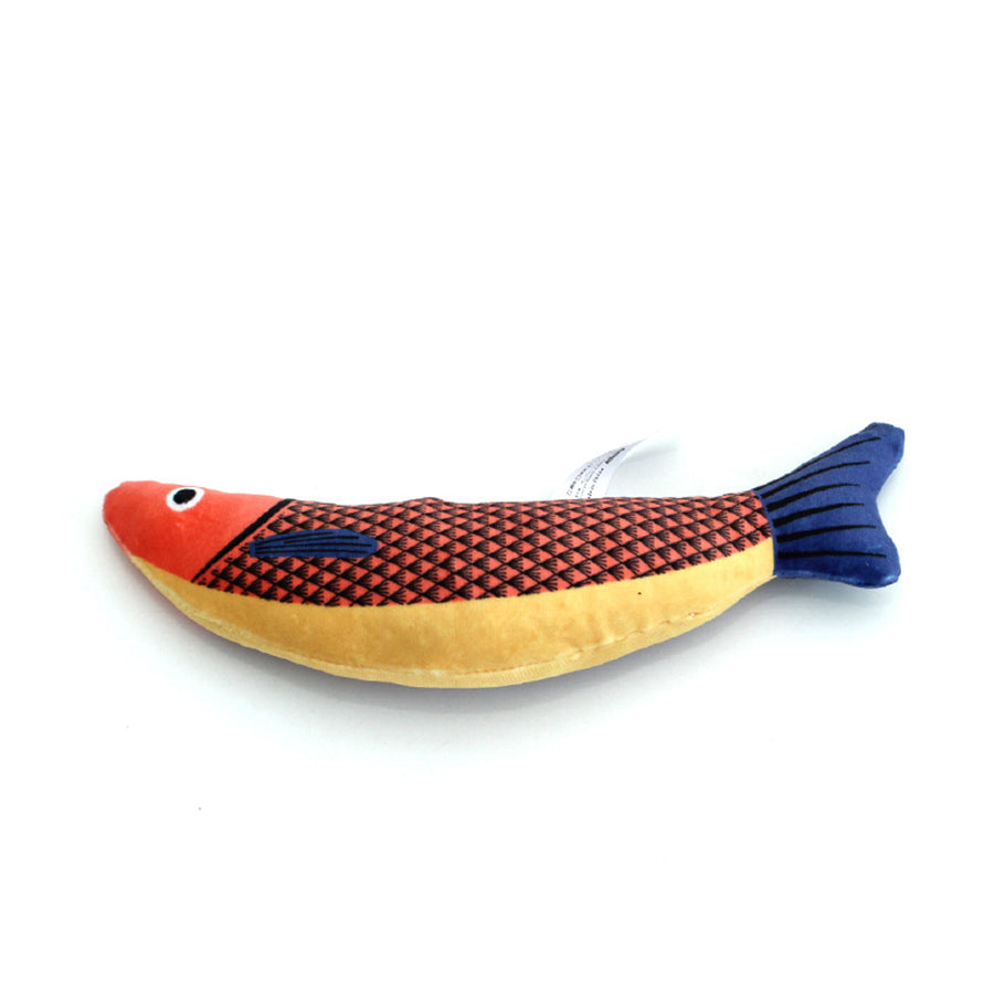 Catnip Fish Toy for Cats, Interactive Plush Kicker Toy with Crinkle Sound, Durable Chew Toy for Boredom Relief & Teeth Cleaning, Washable Simulation Fish Pillow for Indoor Cats Kitten